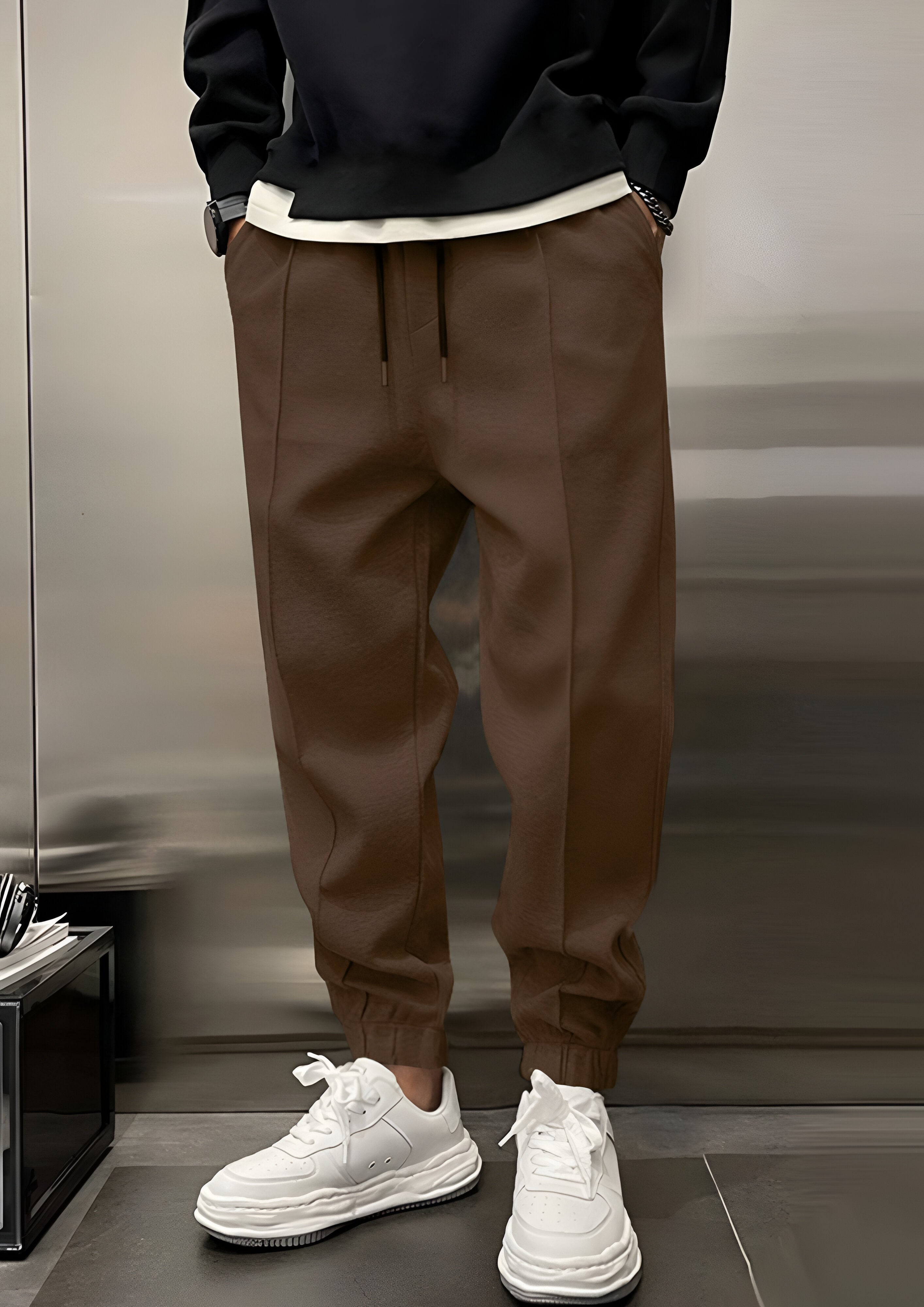 Elastic Waist Cargo Trousers | Men's Loose  Fit