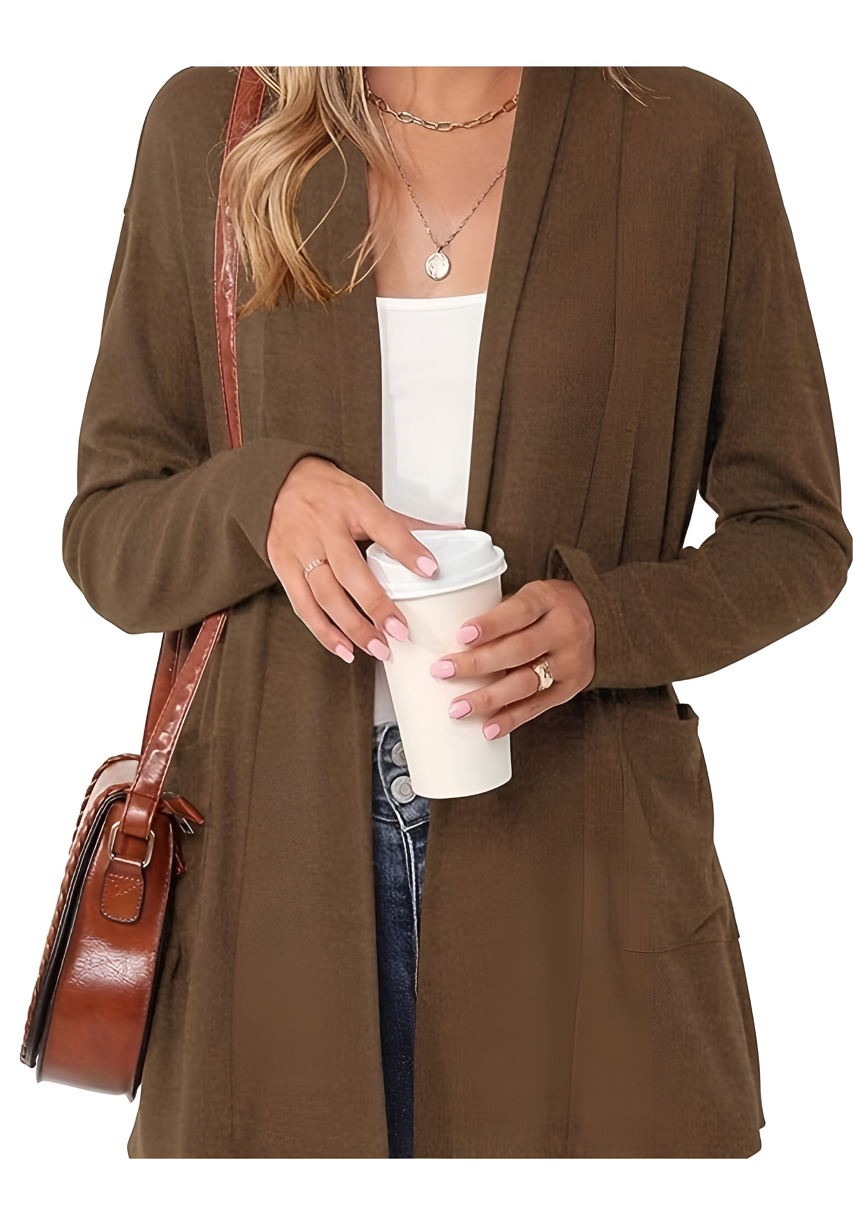 Chunky knitted Cardigan | Womens Open Front