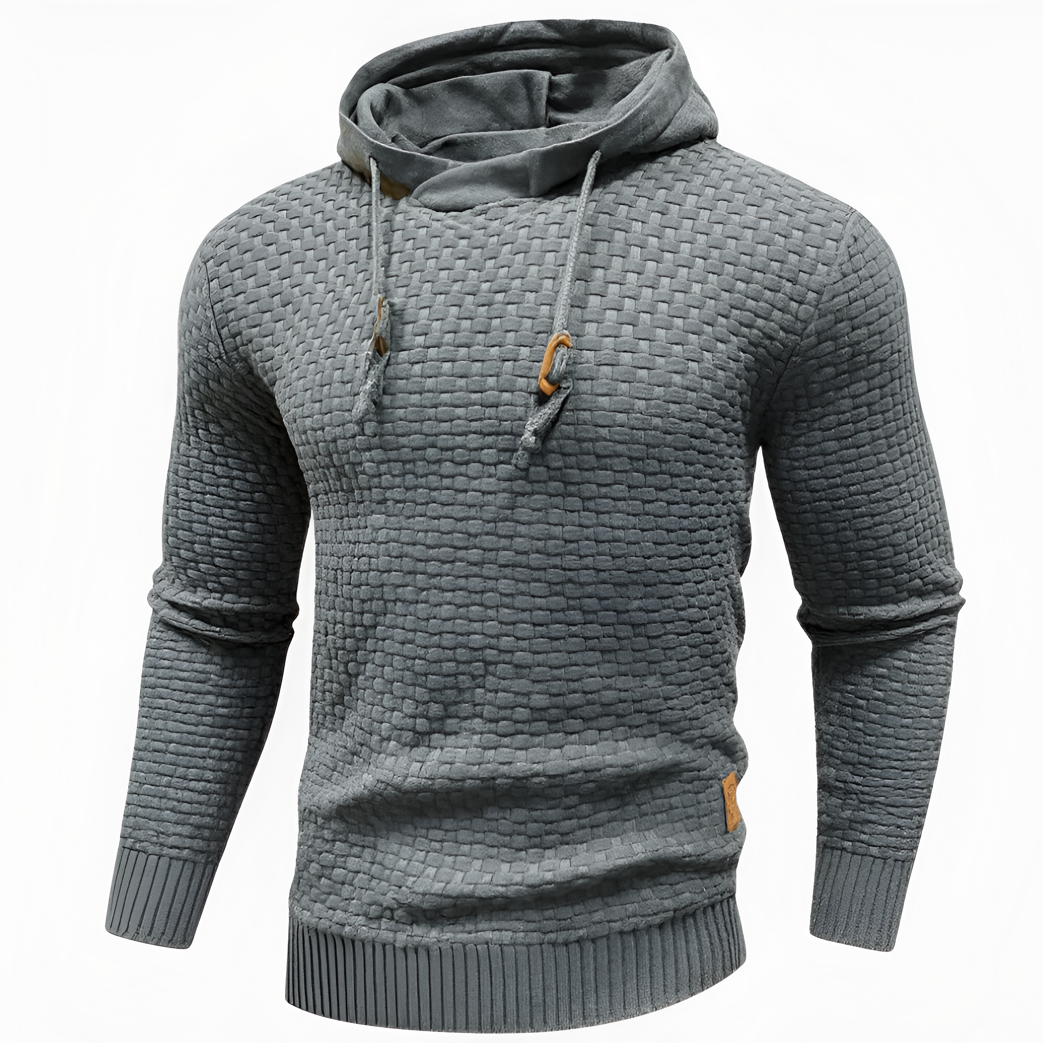Waffle Knit Jumper | Men’s Winter Hoodie Relaxed