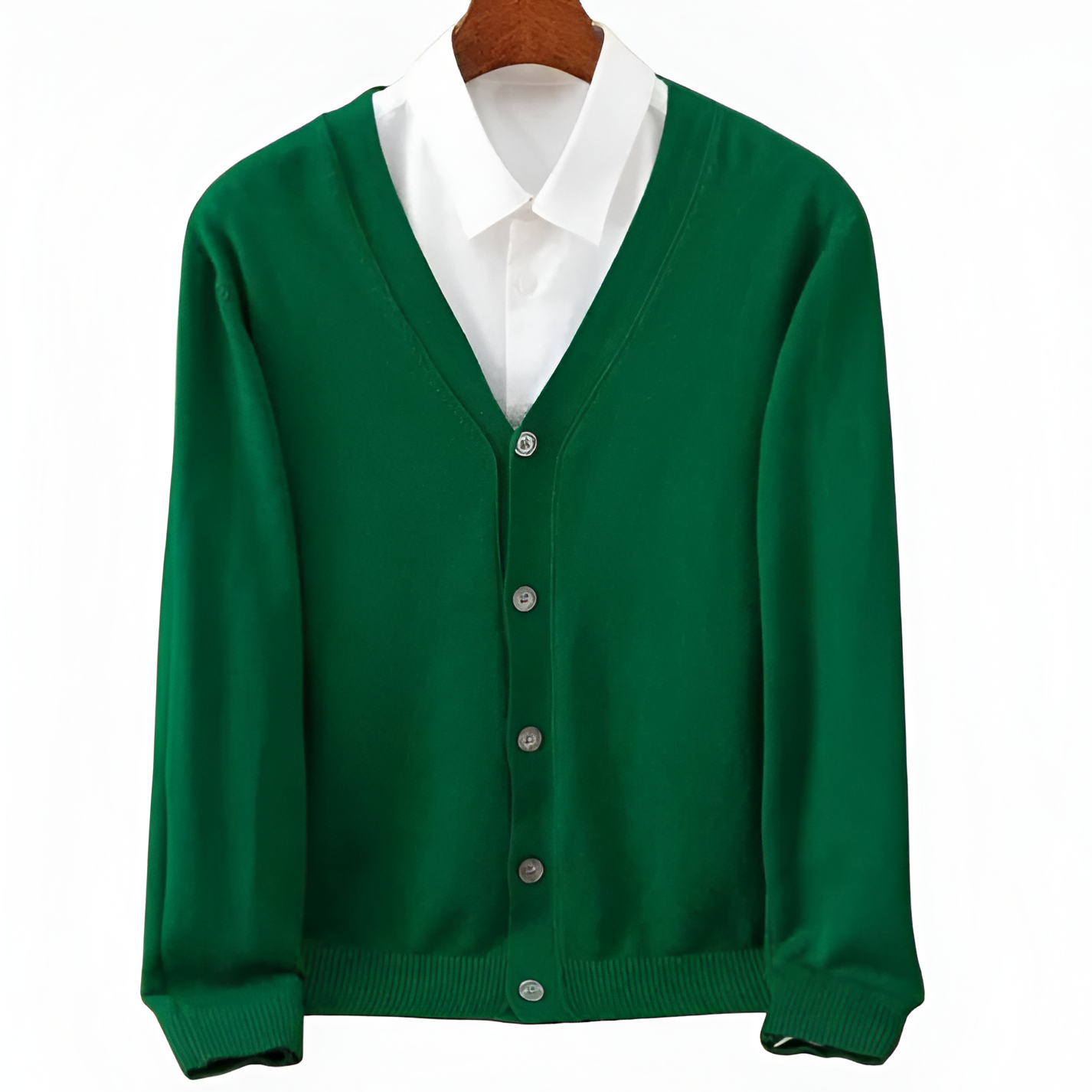 V-neck Cardigan | Men’s Winter Button-Front