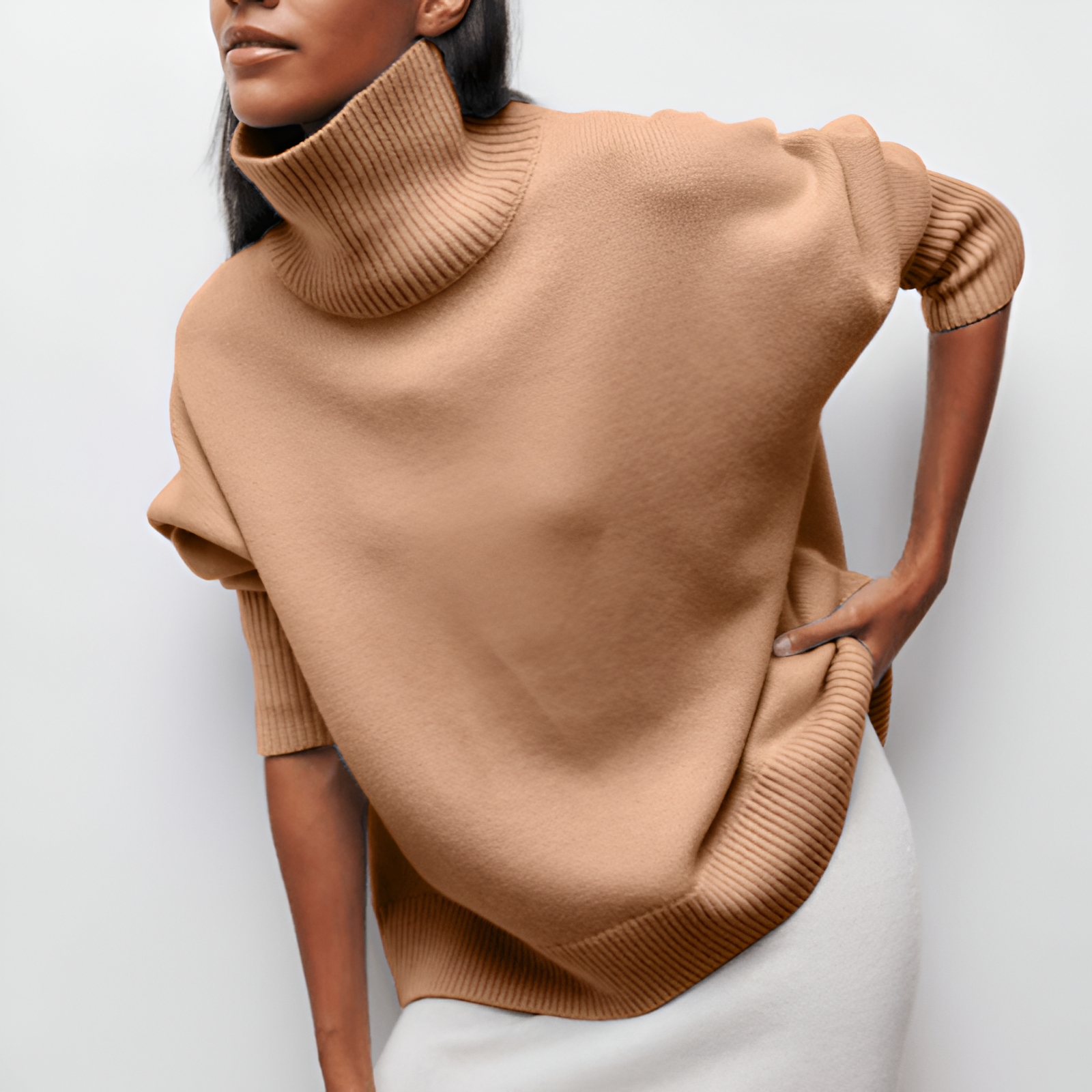 Oversized Jumper | Women's Winter Mock Neck