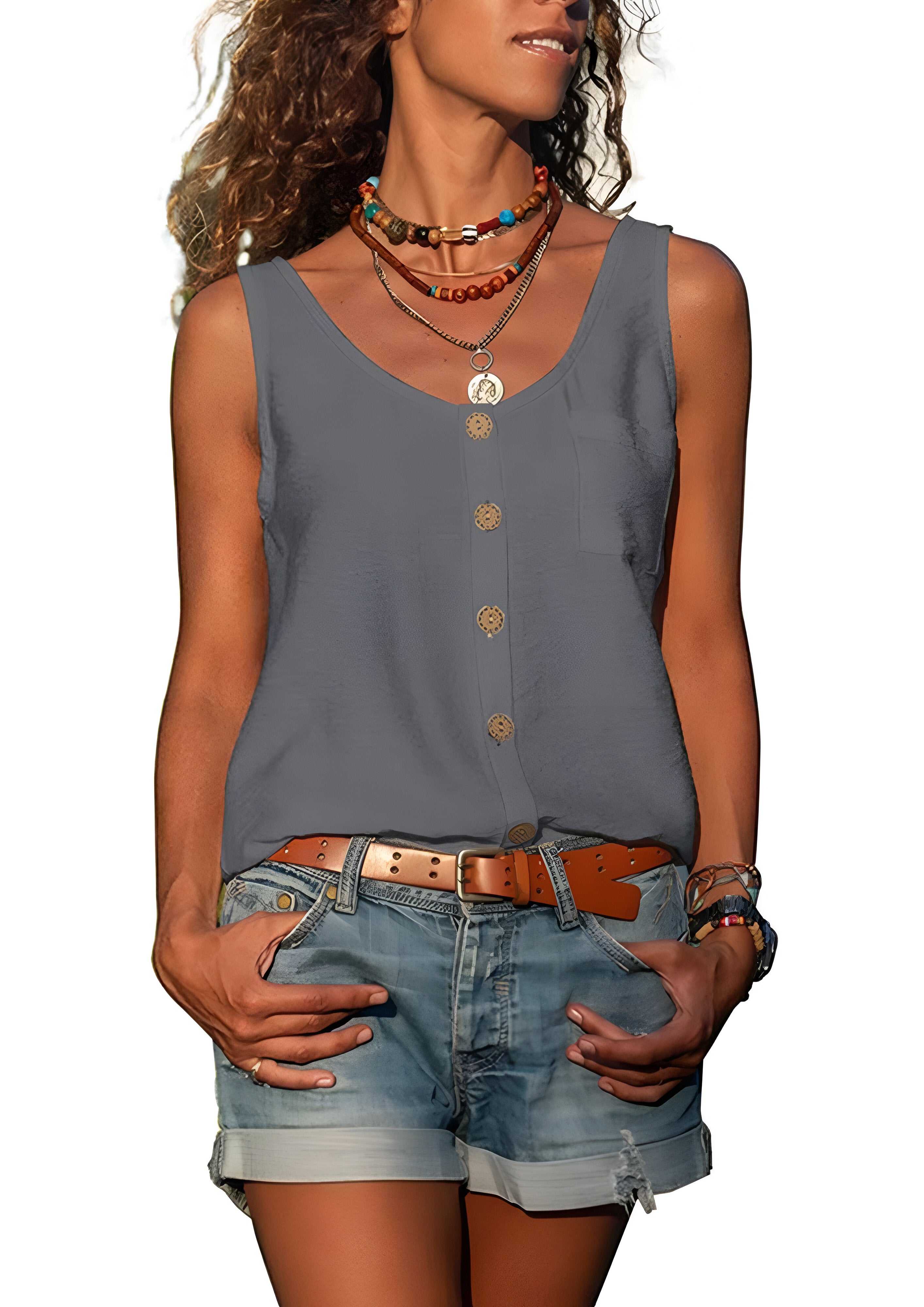 Women's  Casual Summer Top | Sleeveless