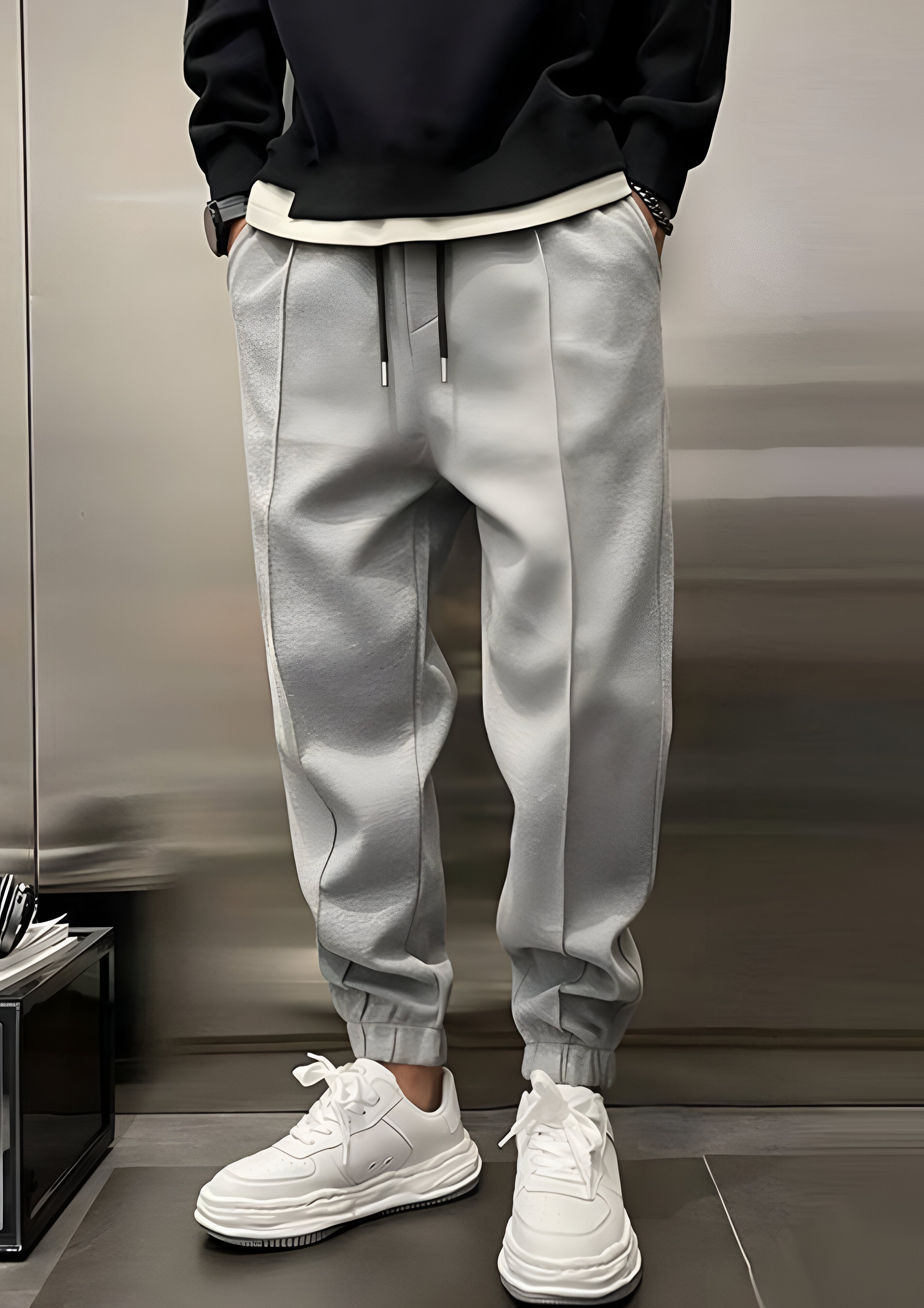 Elastic Waist Cargo Trousers | Men's Loose  Fit