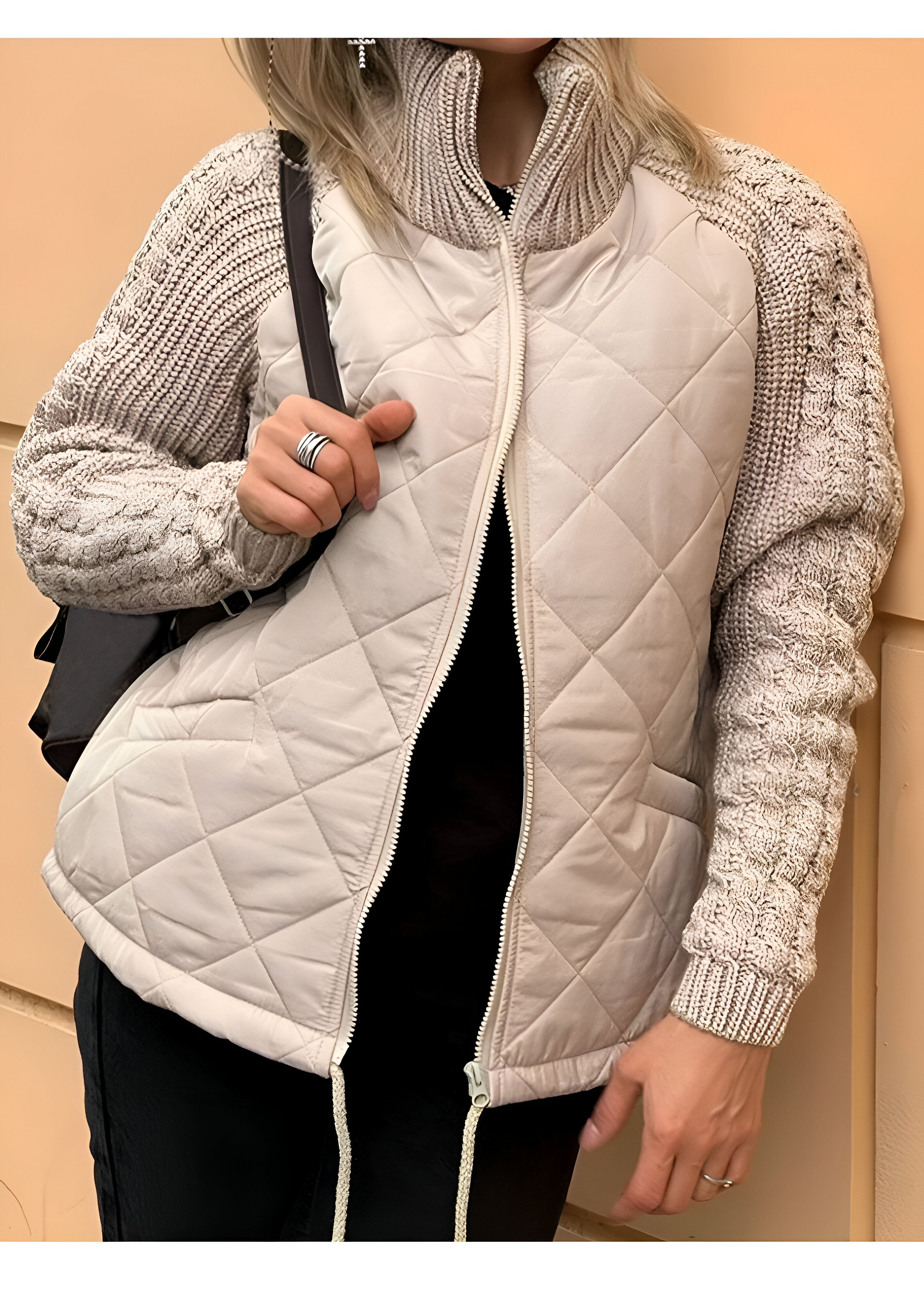 Patchwork Zip Jacket | Women's Winter Wear