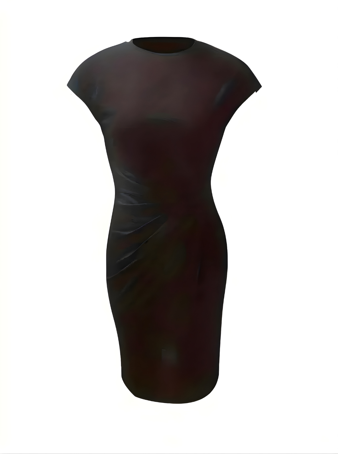 Women's Black Midi Dress | Minimal Relaxed Waist