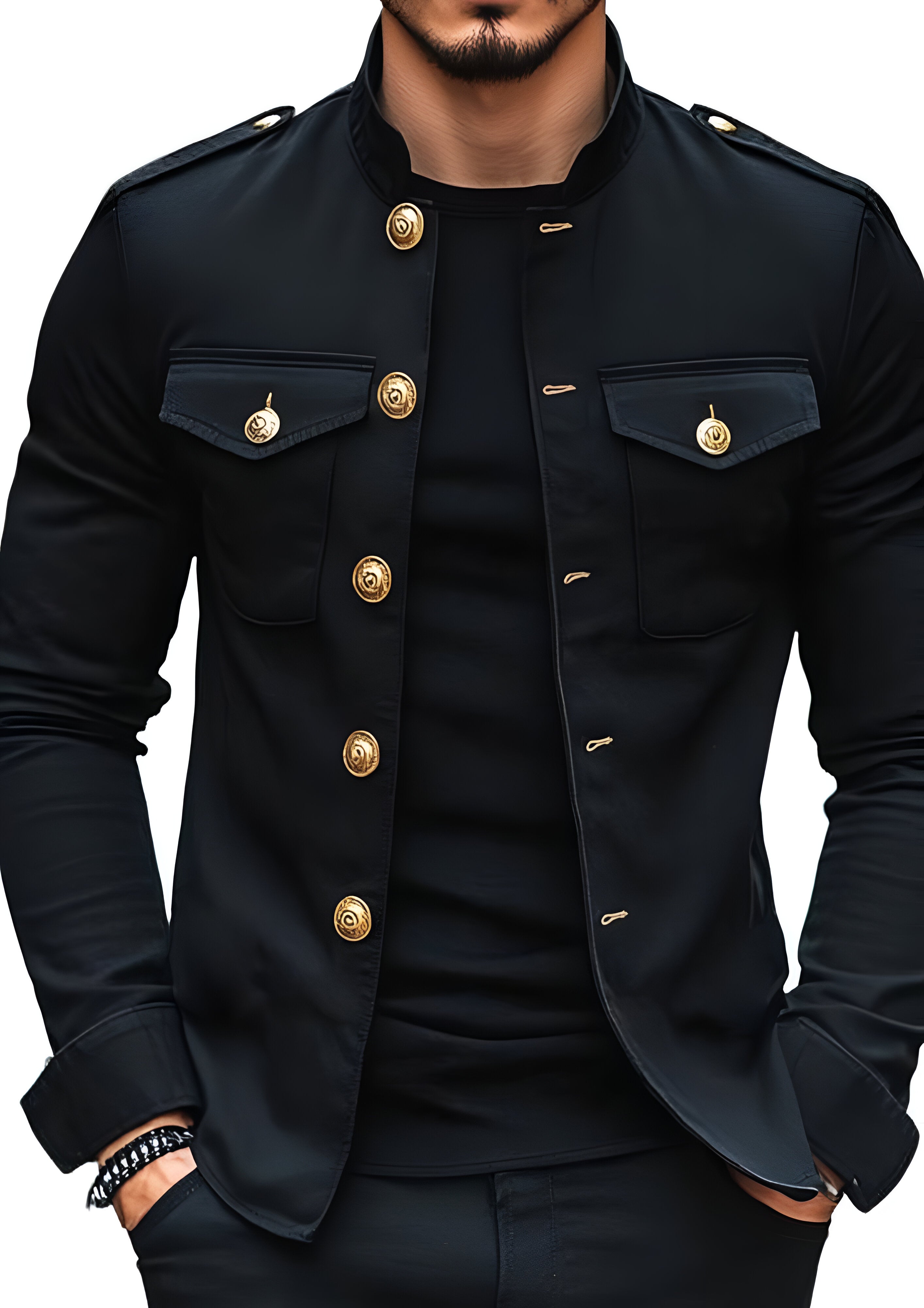 Vintage Casual Jacket | Men's Stand Collar