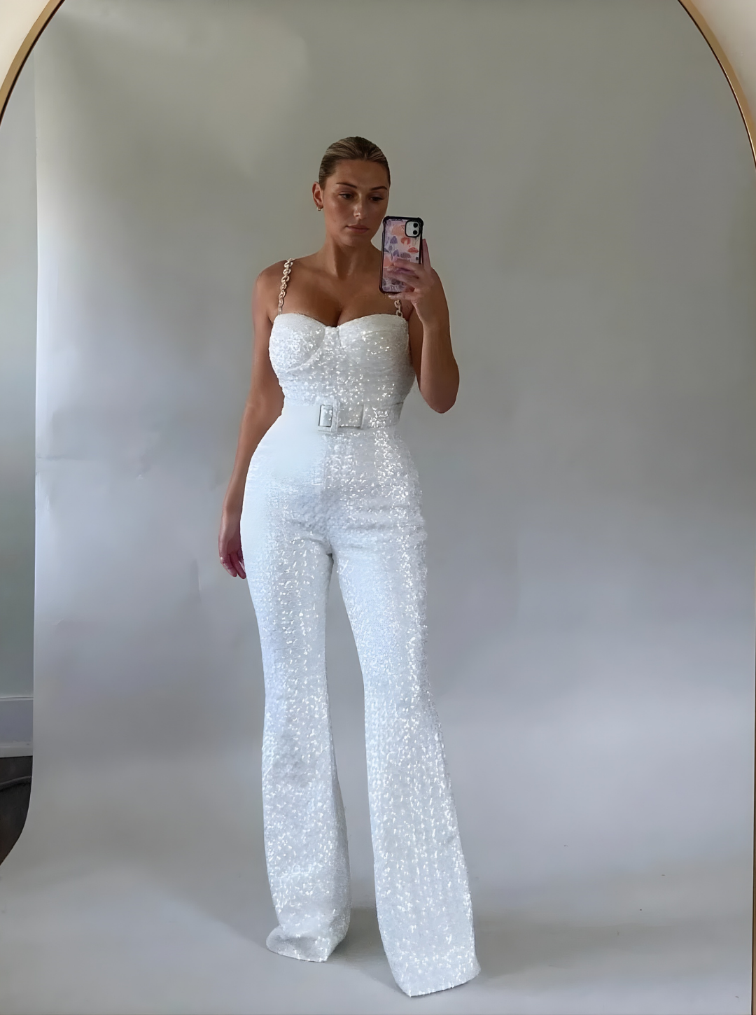 Women’s Summer Metzli Strapless Glitter Jumpsuit | Clean Sculpted Silhouette