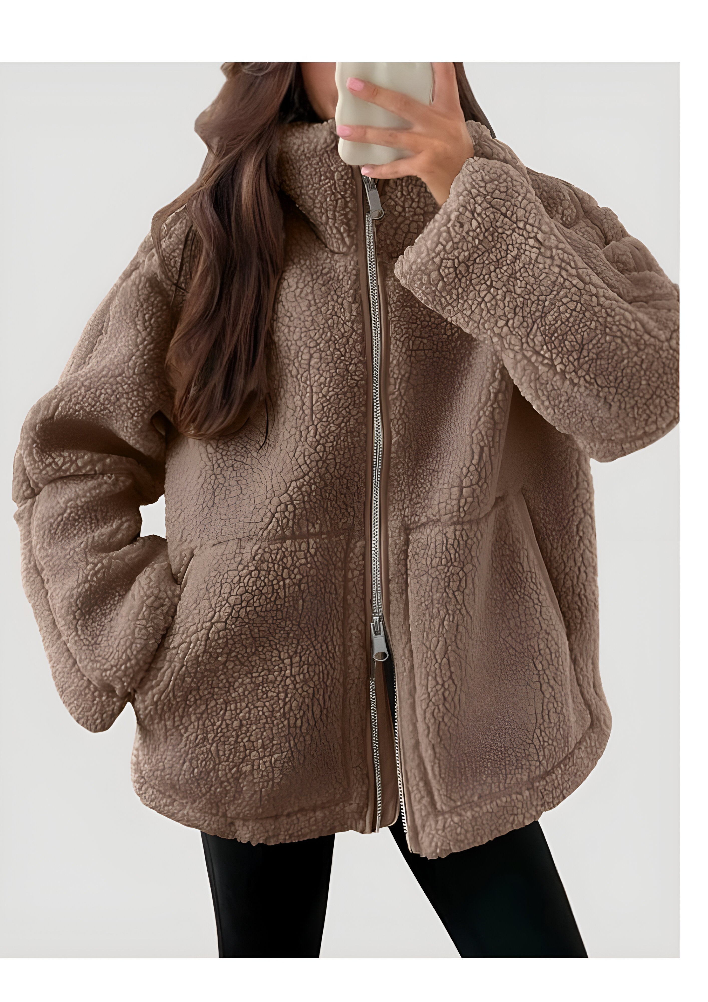 Fleece Zip Up Fluffy | Women’s Oversized
