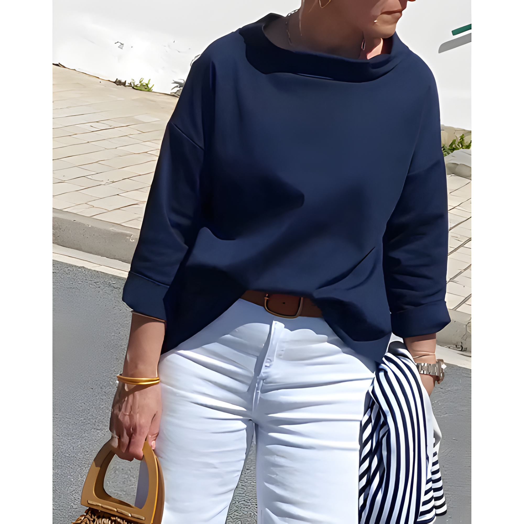 Women's Modern Relaxed Boat Neck Top | Summer