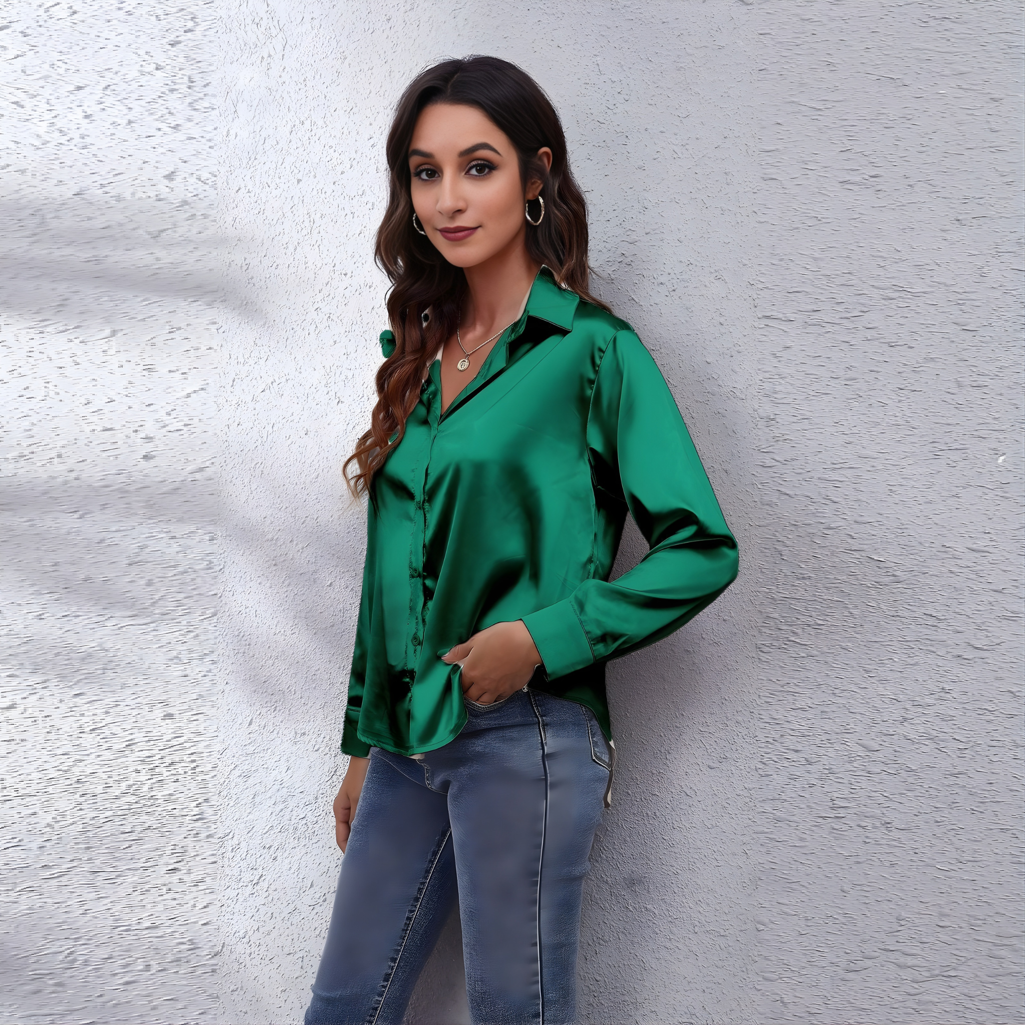 Women’s Summer Long Sleeve Blouse | Classic Fit