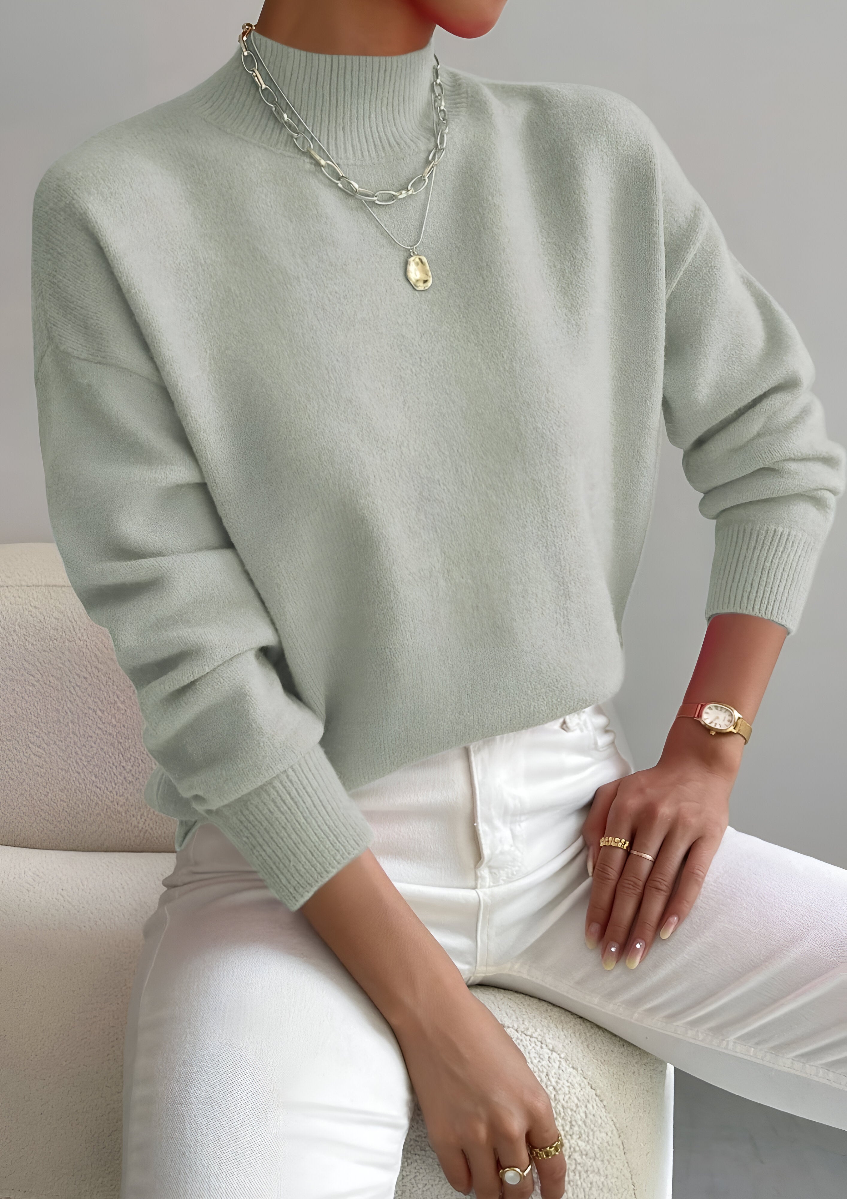 Women's Turtle Neck Jumper | Long Sleeve Casual Wear
