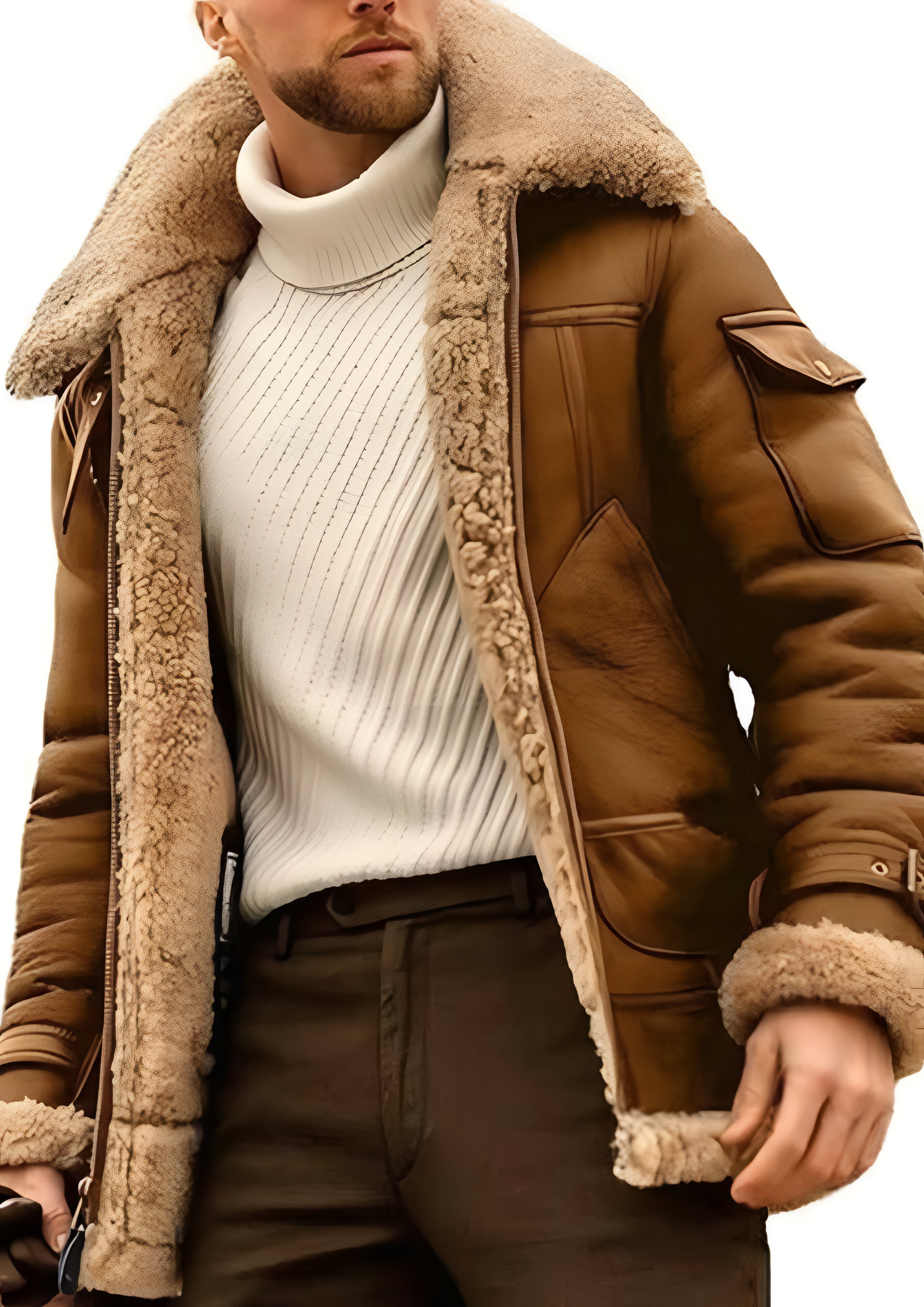 Vintage Winter Thick Coat | Men's Multi-pocket