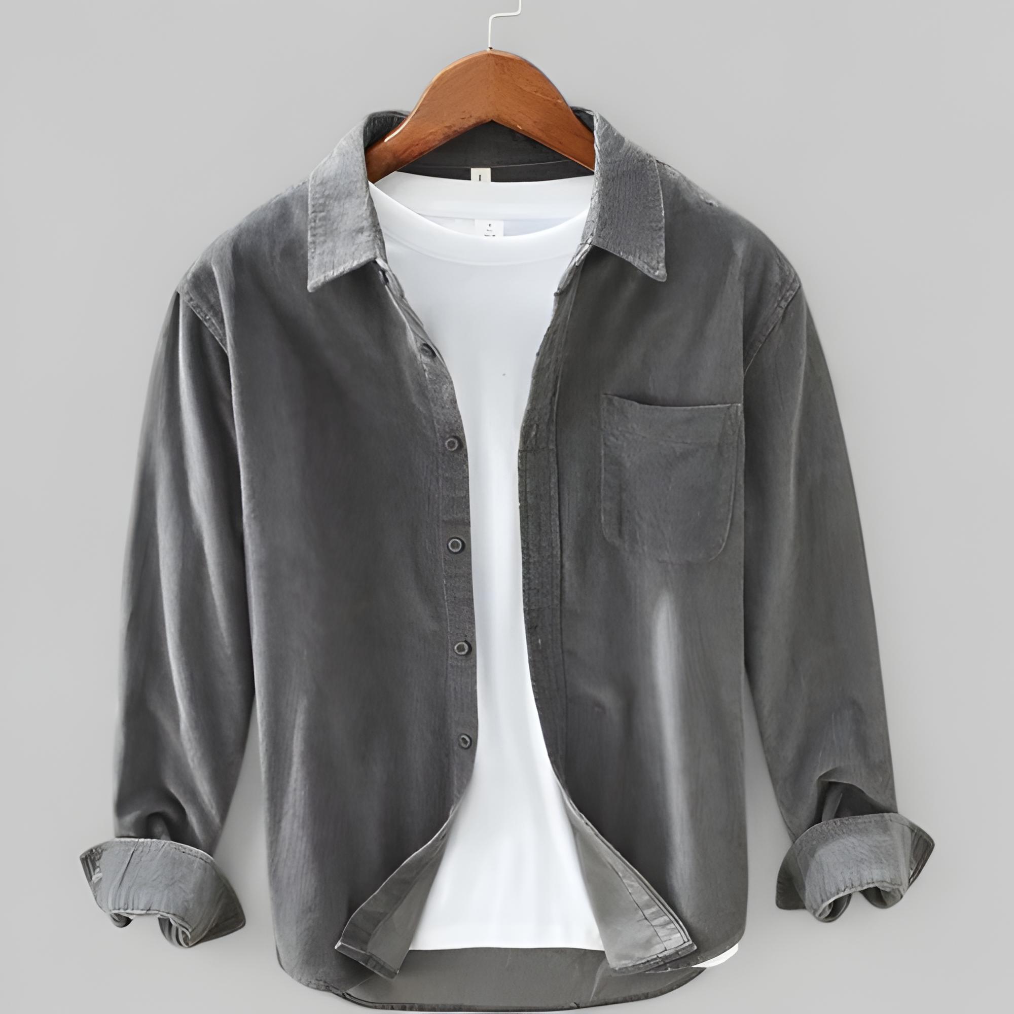 Button-Up Shirt | Men’s Textured Long Sleeve Fit