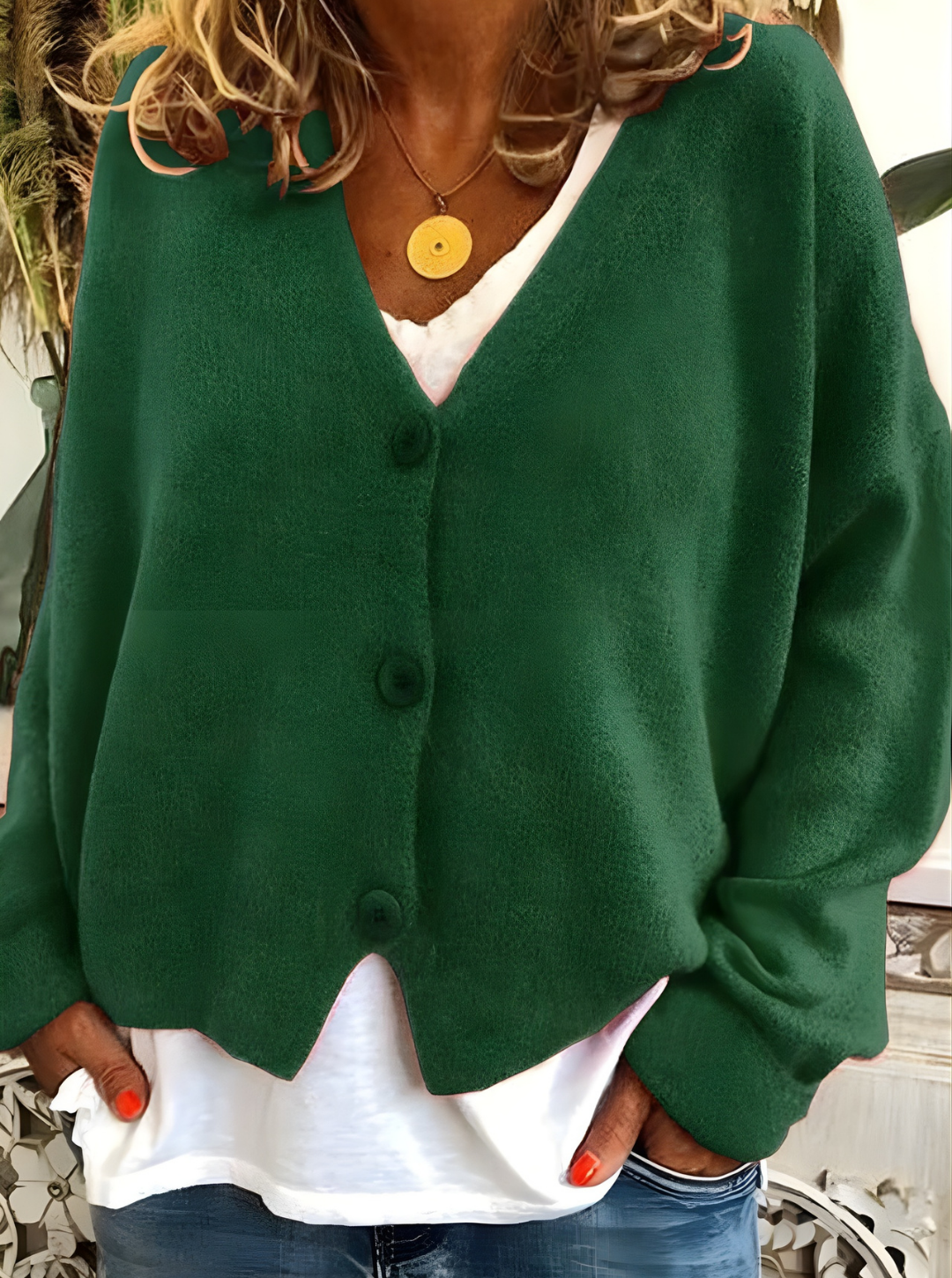 Women’s Summer V-Neck Cardigan | Button-Front