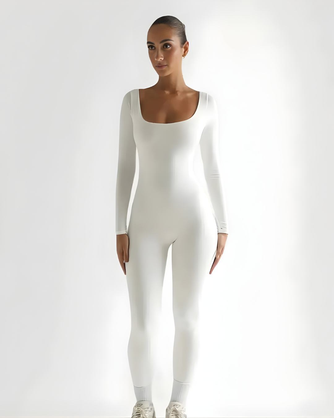 Women’s Summer Long Sleeve Jumpsuit | Scoop Neck