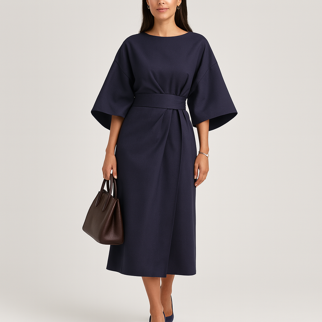 Women's Belted Wrap Dress | Maxi