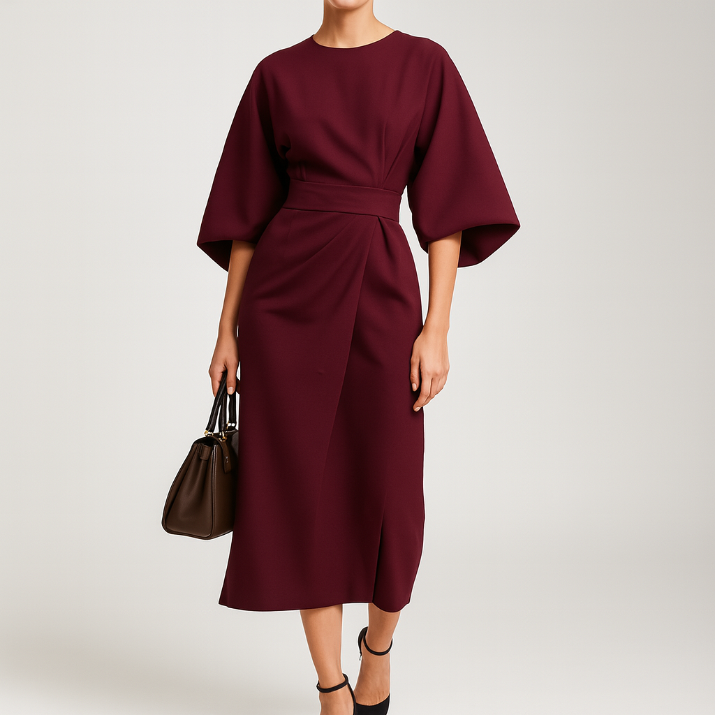 Women's Belted Wrap Dress | Maxi