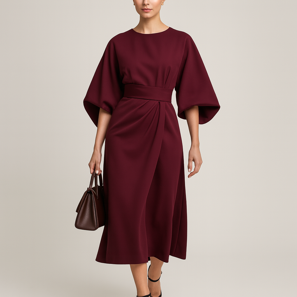 Women's Belted Wrap Dress | Maxi