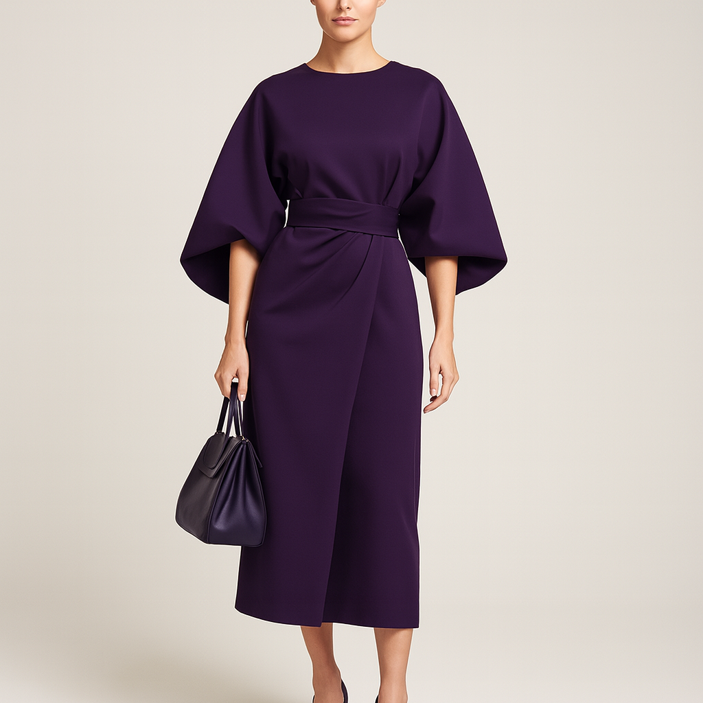 Women's Belted Wrap Dress | Maxi