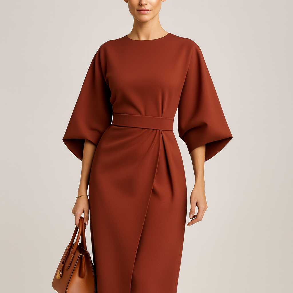 Women's Belted Wrap Dress | Maxi