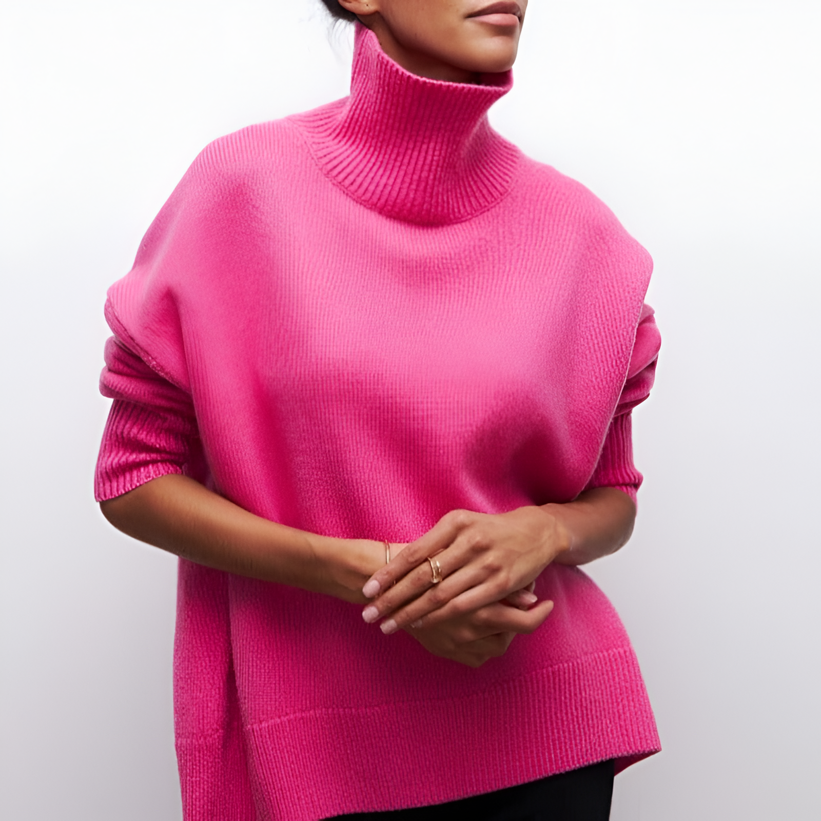 Oversized Jumper | Women's Winter Mock Neck