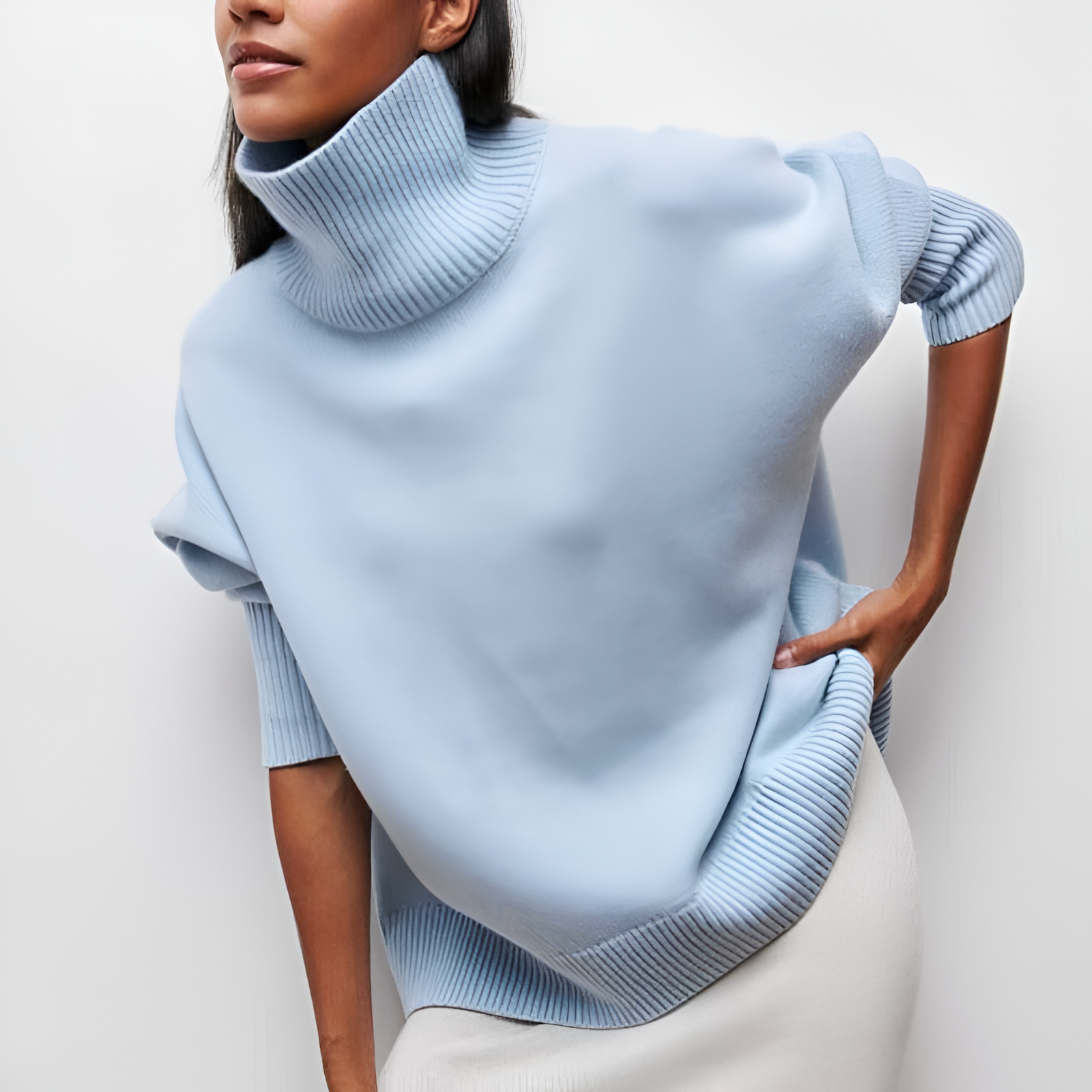 Oversized Jumper | Women's Winter Mock Neck