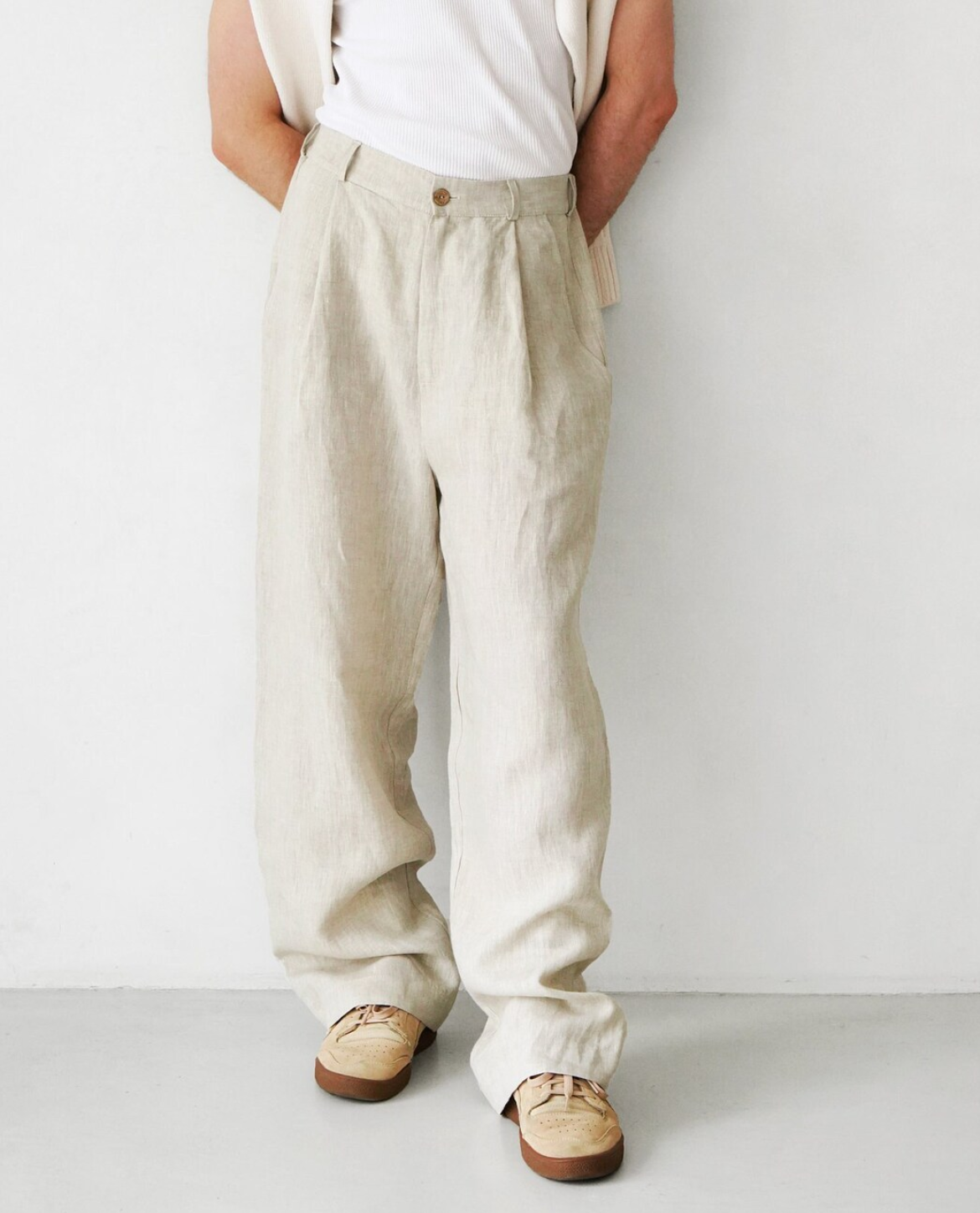 Capri Relaxed Trousers| Men's Pleated Front