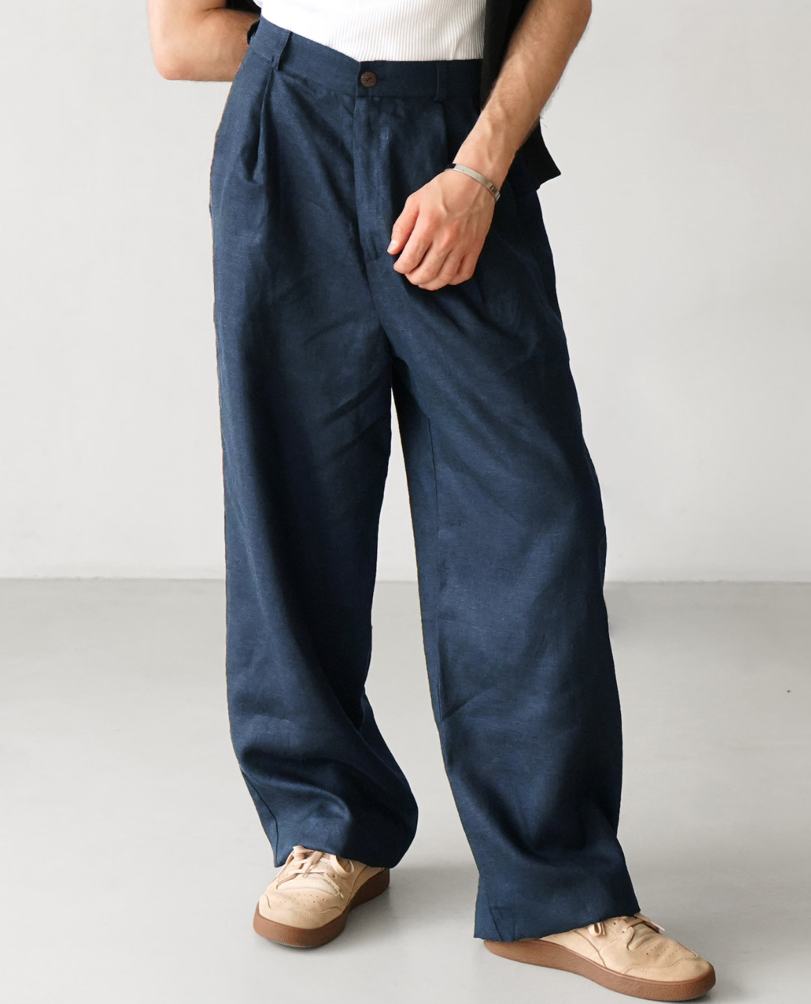 Capri Relaxed Trousers| Men's Pleated Front