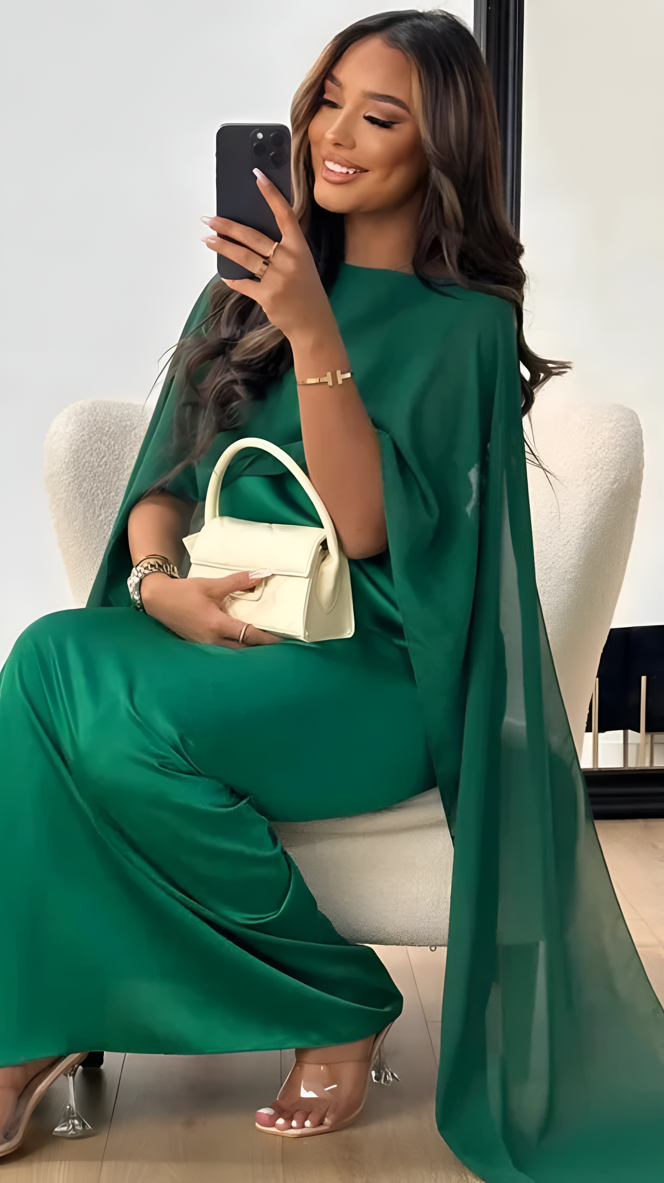 Cape Maxi Dress | Women's Elegant Formal