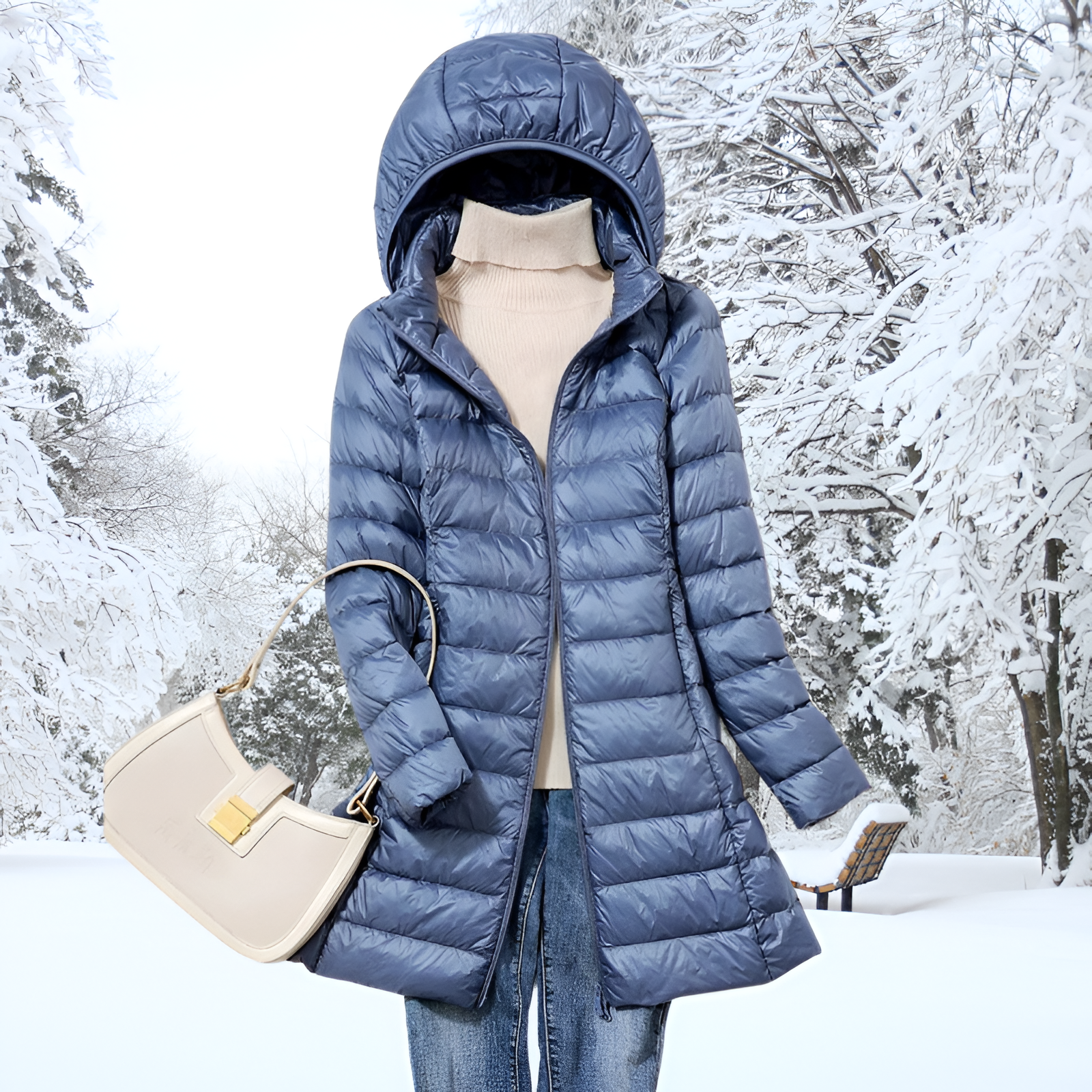 Long Puffer Jacket | Women's Winter Hooded