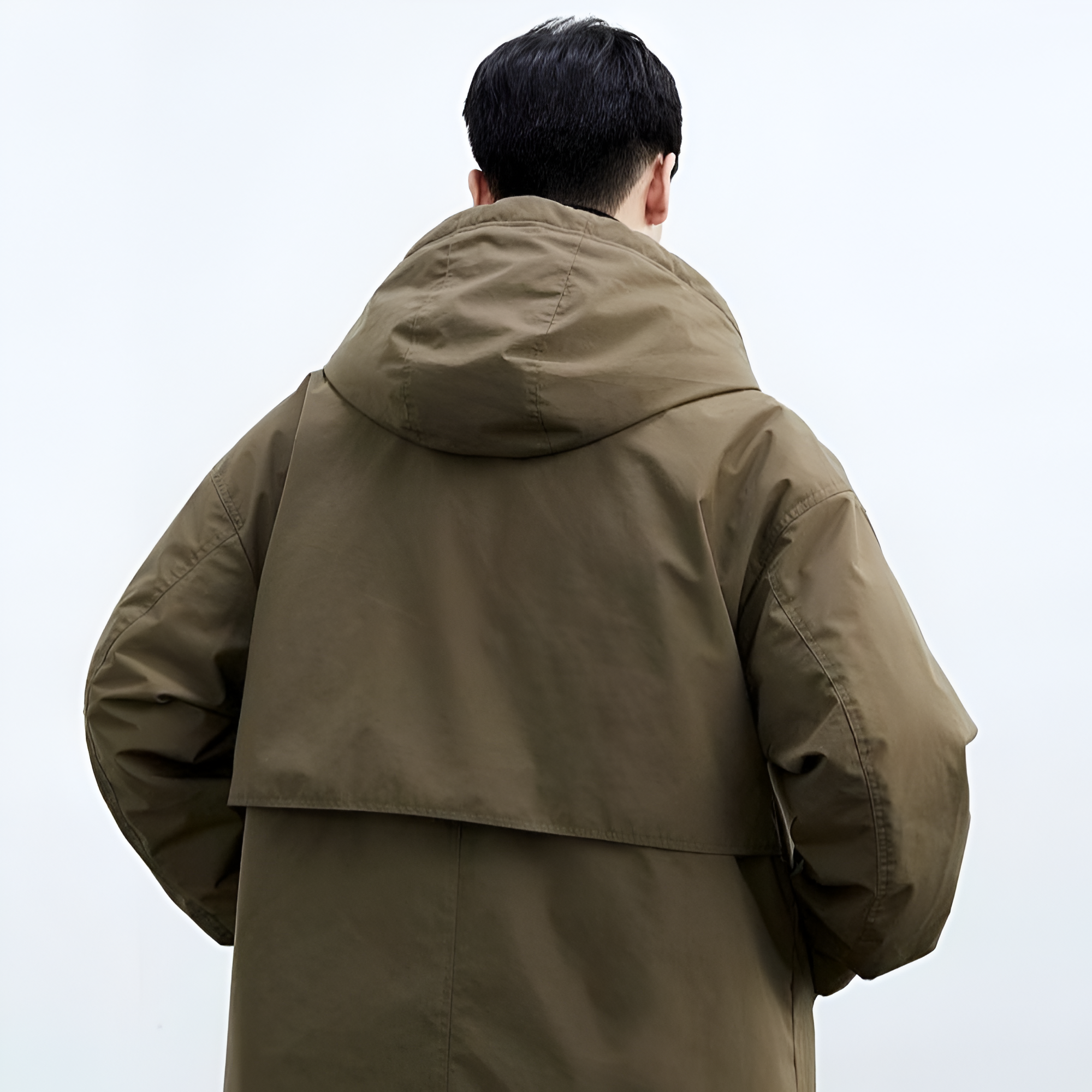 Full-Zip Hooded Overcoat | Men's Winter Lightweight