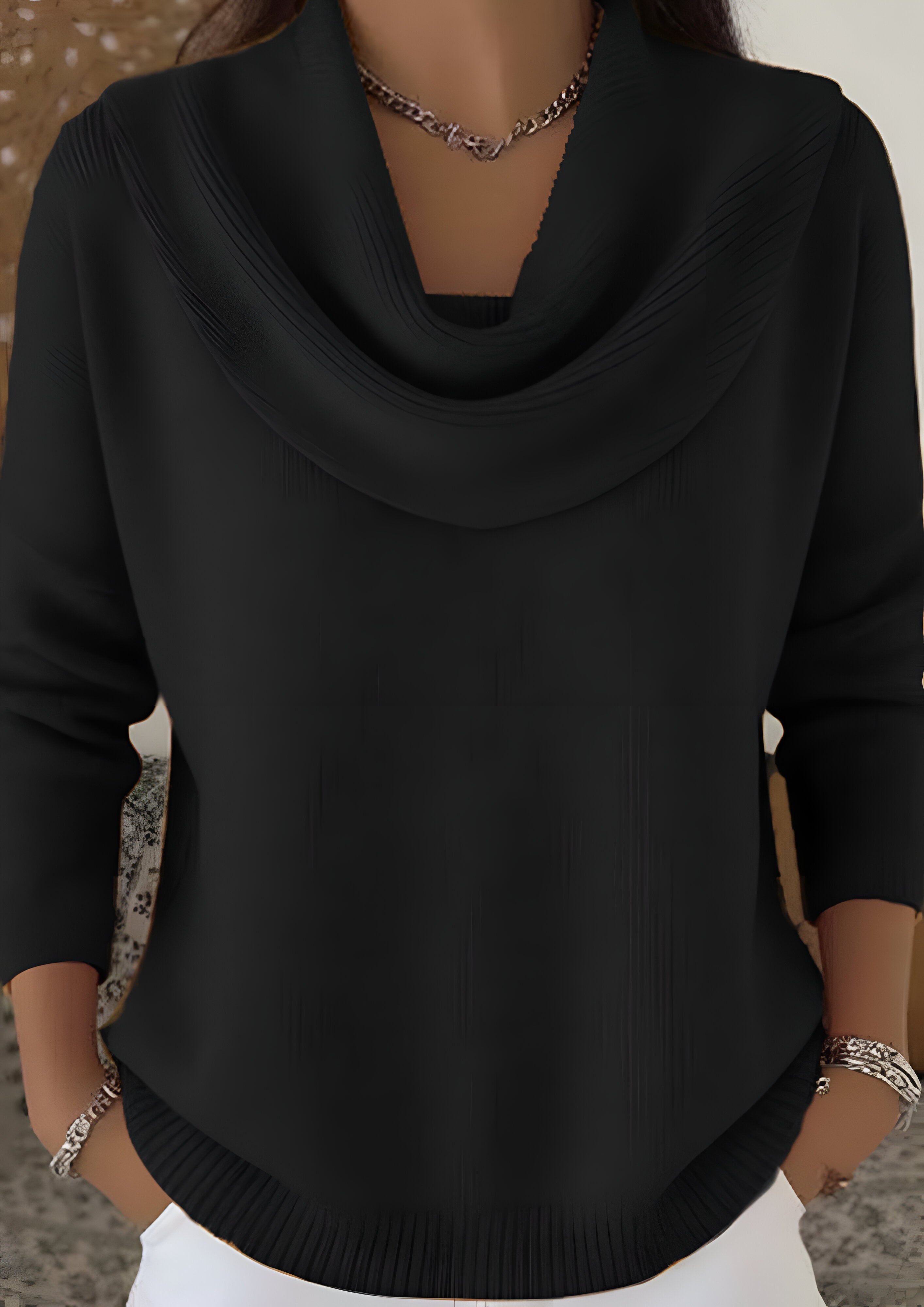 Women's Cowl Neck Jumper | Relaxed Fit Everyday Wear