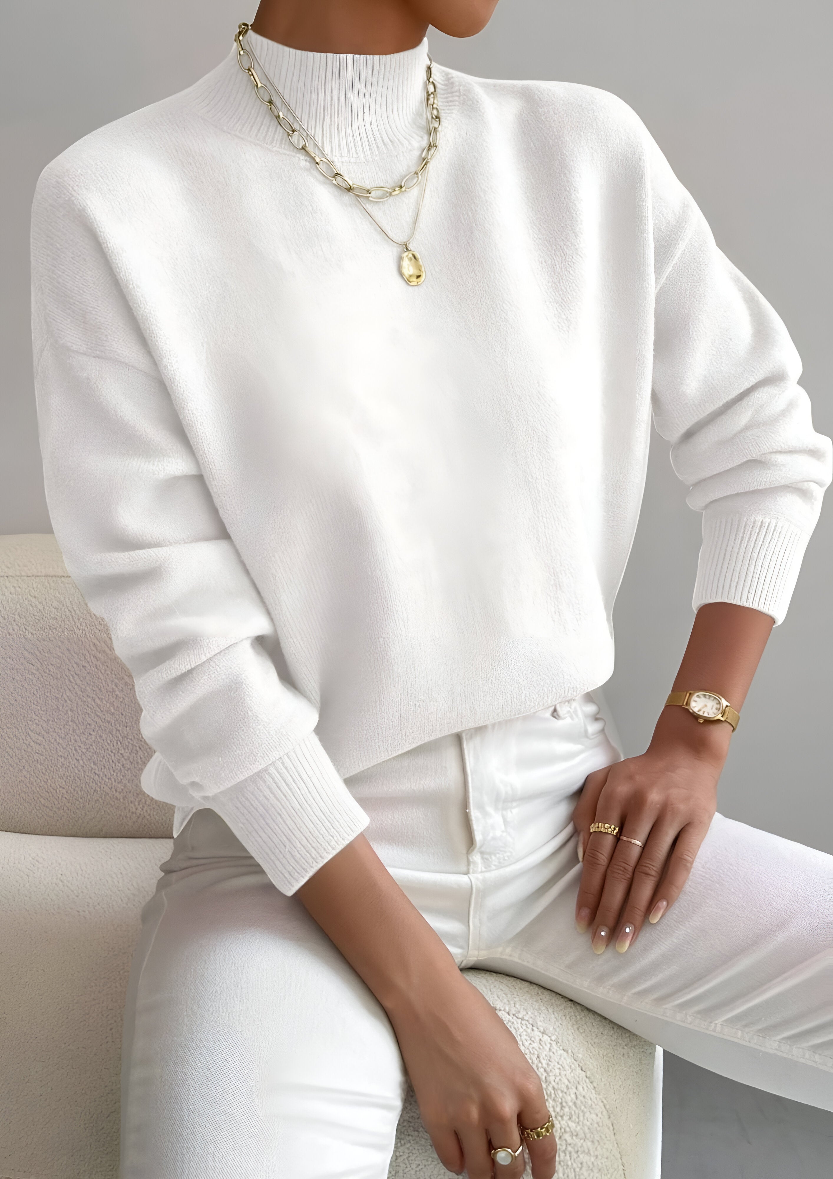 Women's Turtle Neck Jumper | Long Sleeve Casual Wear