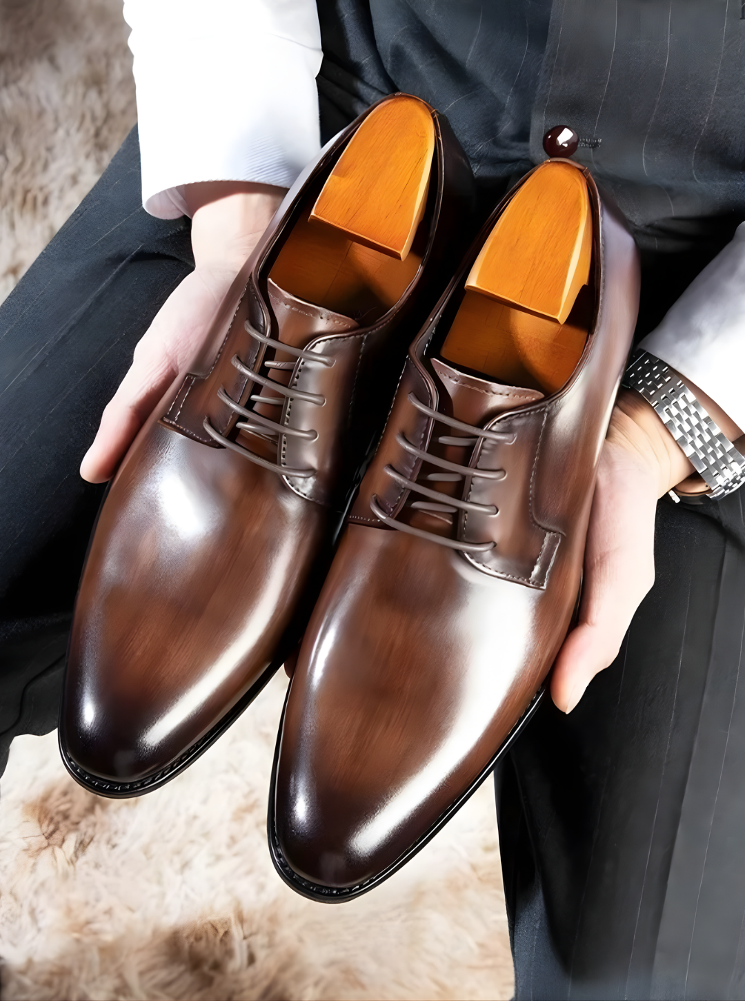 Men’s Summer Classic Lace-Up Dress Shoe | Polished Finish