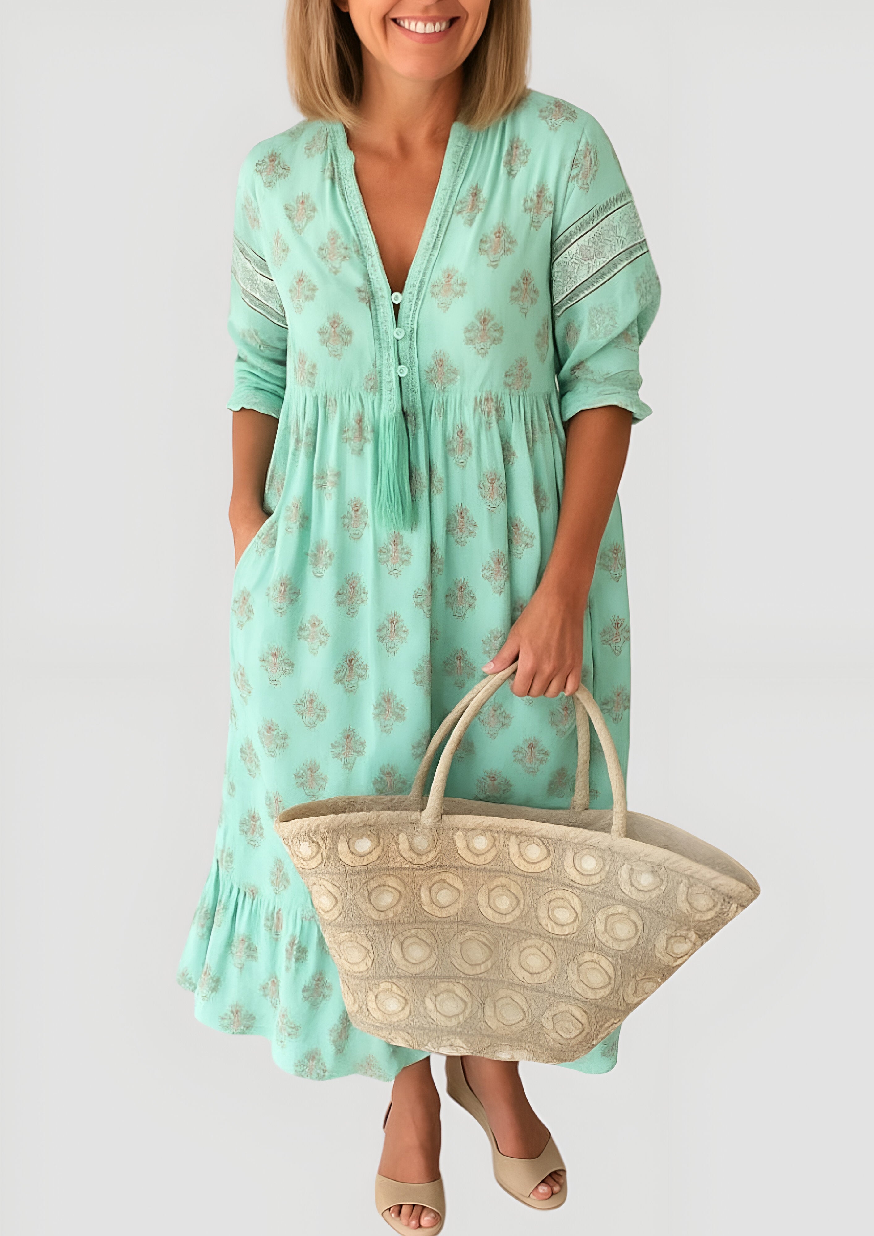 Women's Floral Maxi Dress | Summer Boho Beach Style