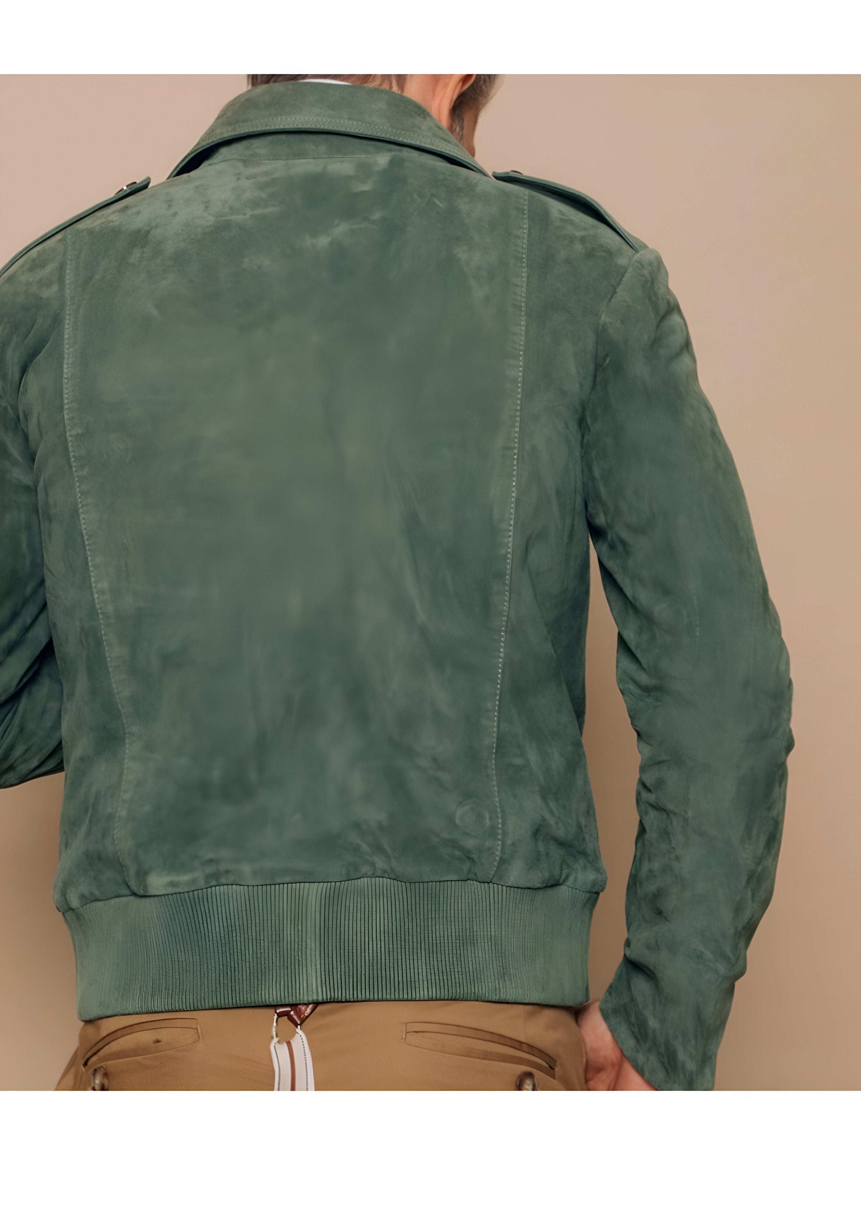 Retro Lapel Zipper Jacket | Men's Suede