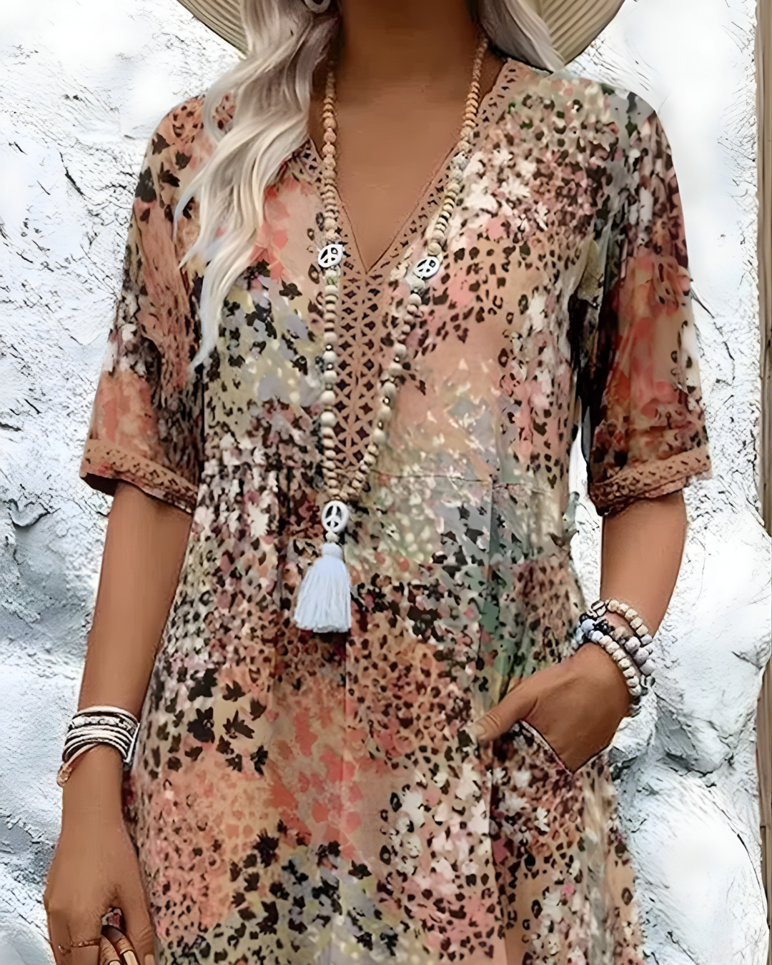 Women’s Summer Midi Dress | Abstract Print