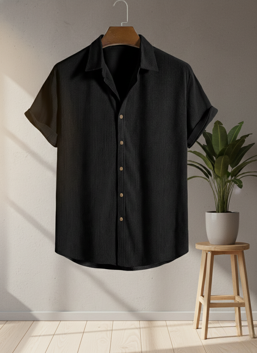 Men's Casual Short-Sleeve Shirt and Shorts Set | Two Piece