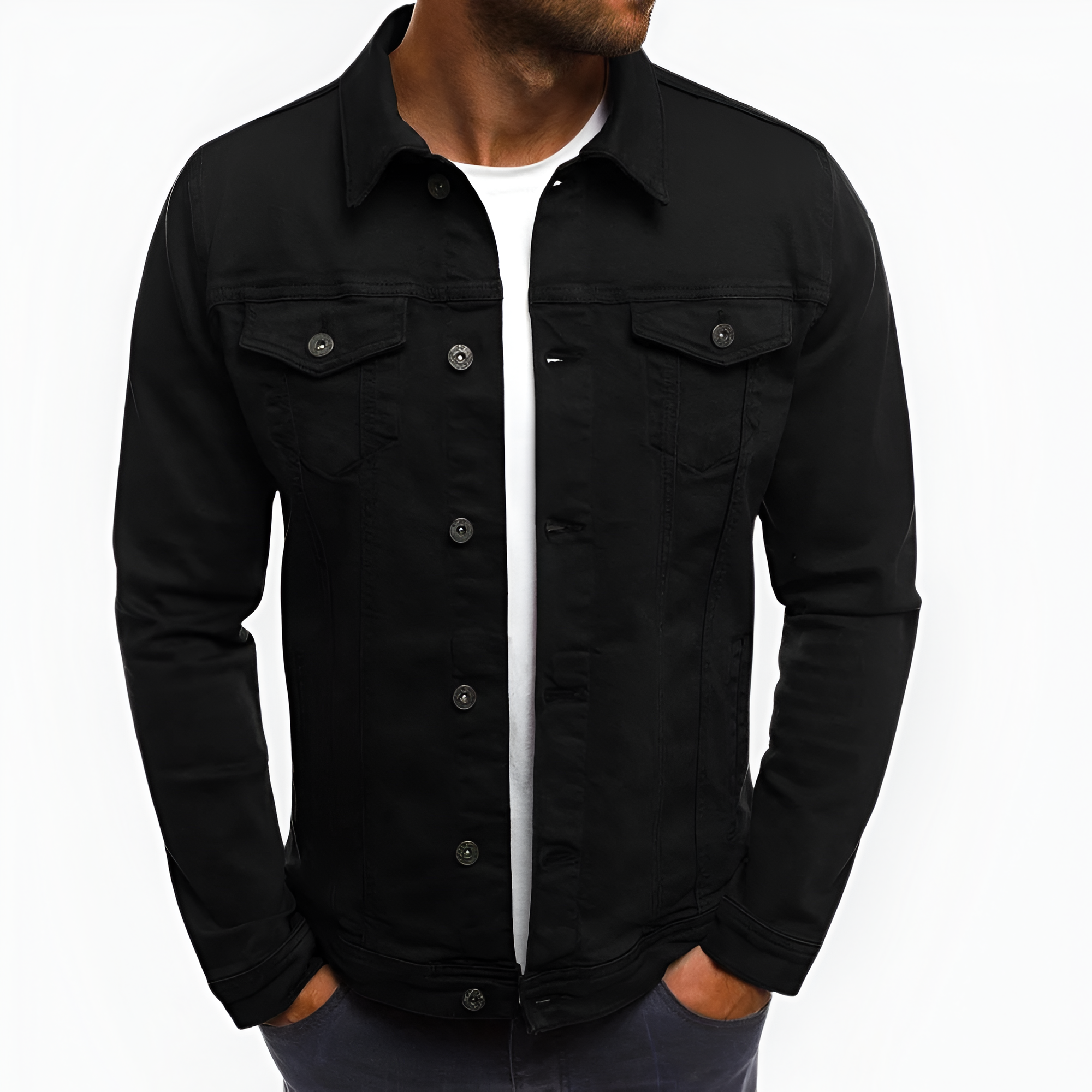 Trucker Denim Jacket | Men's Casual Button Front