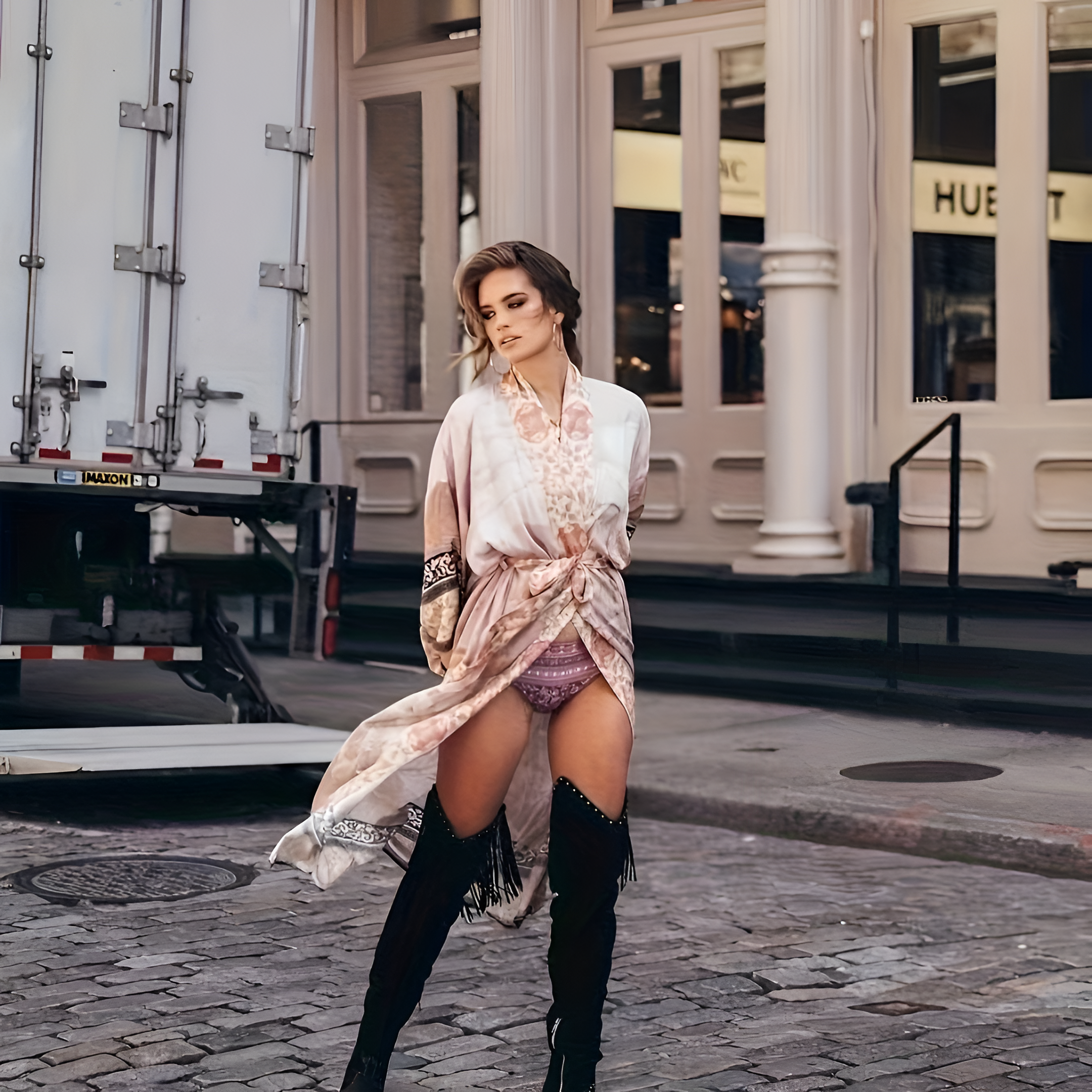 Women's Floral Print Kimono Dress | Maxi