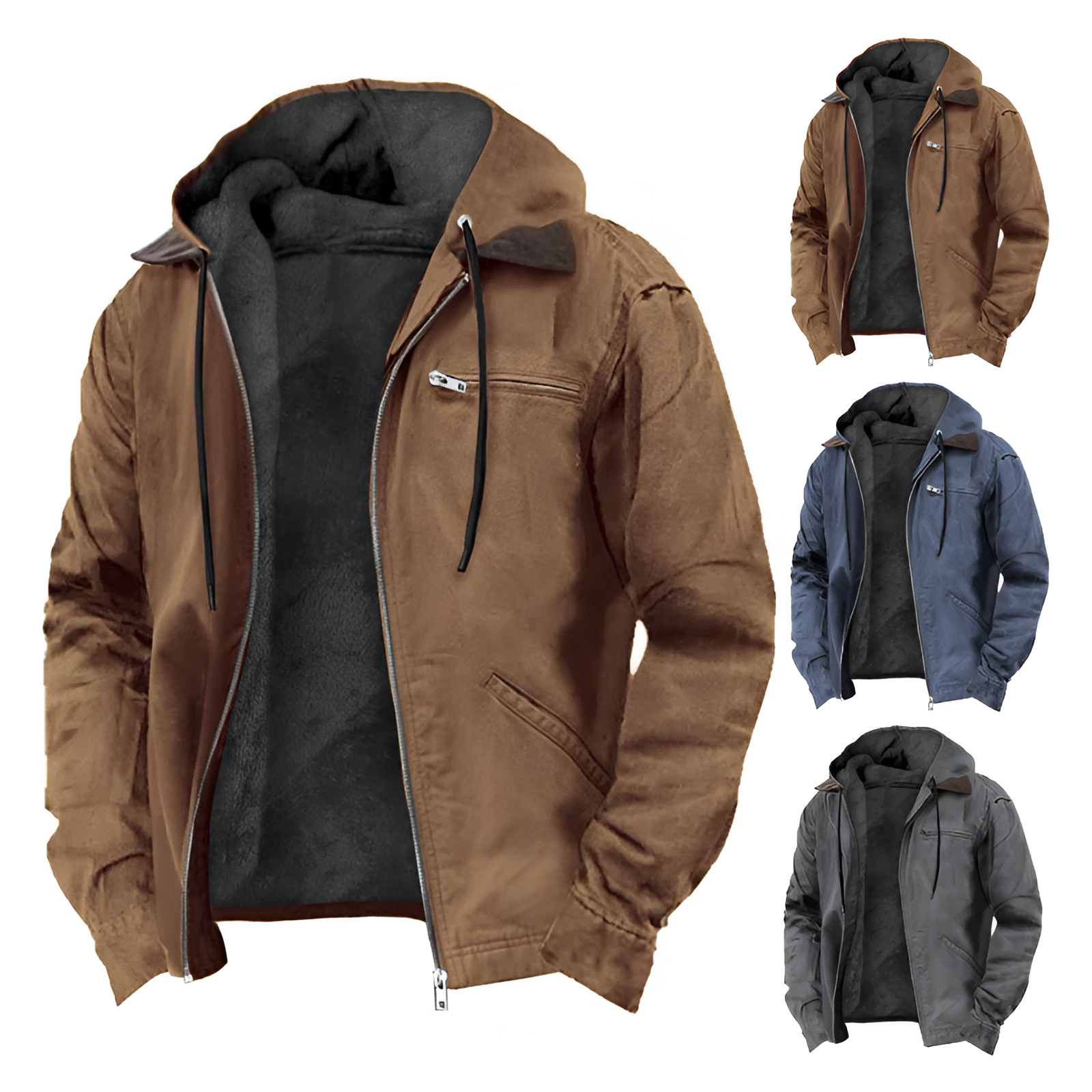 Men's Winter Hooded Utility Jacket | Insulated