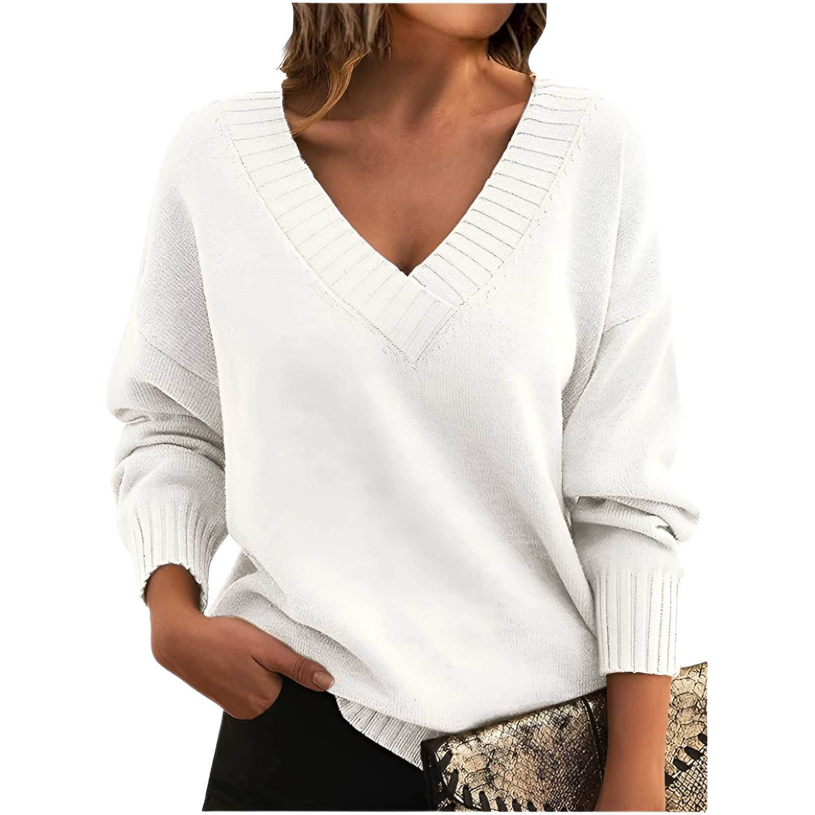 V-Neck Jumper | Women's Winter Relaxed