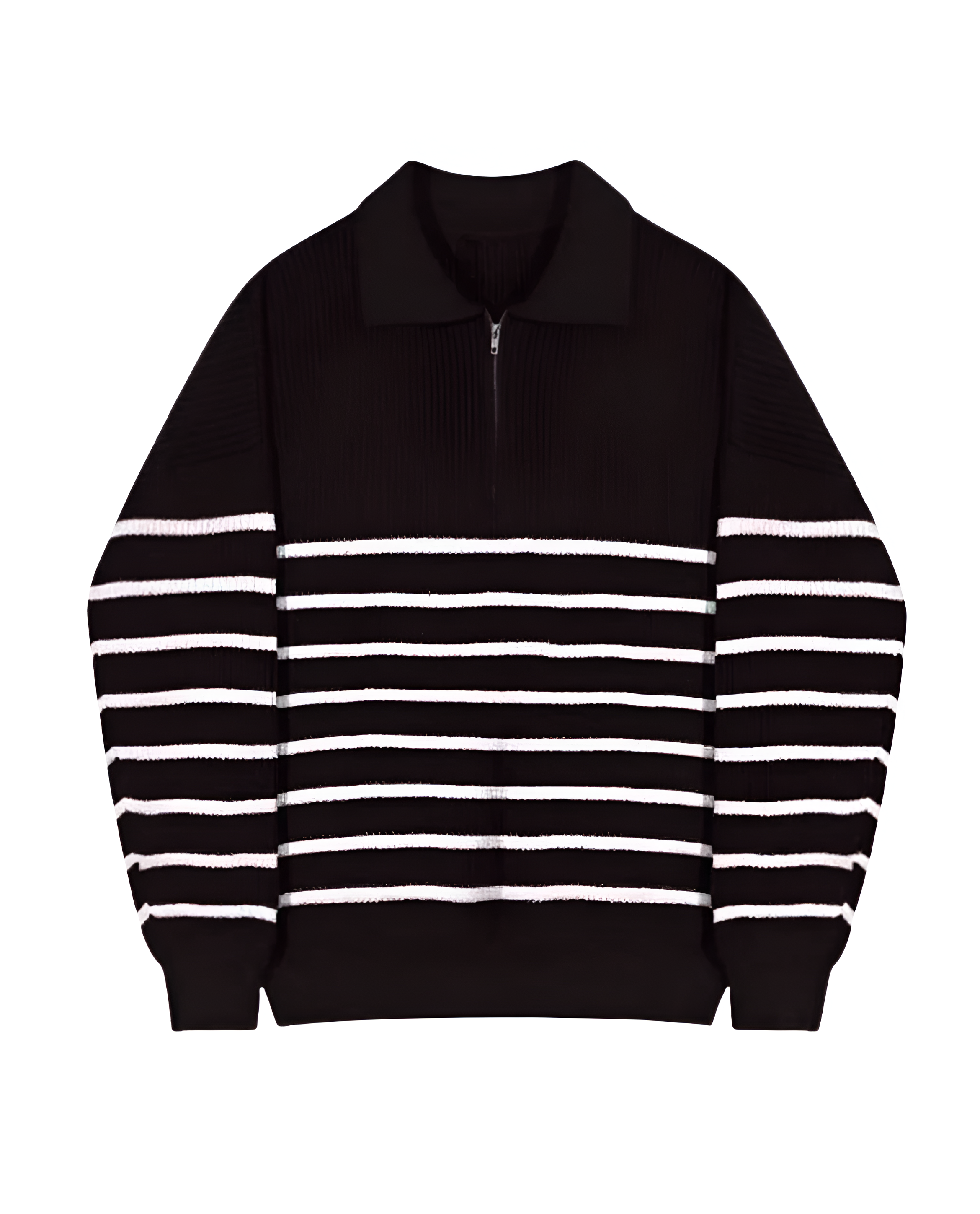Quarter Zip Jumper | Men's Winter Stripe Knit
