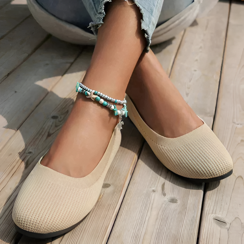 Women's Summer Slip On Pump Shoes | Knit