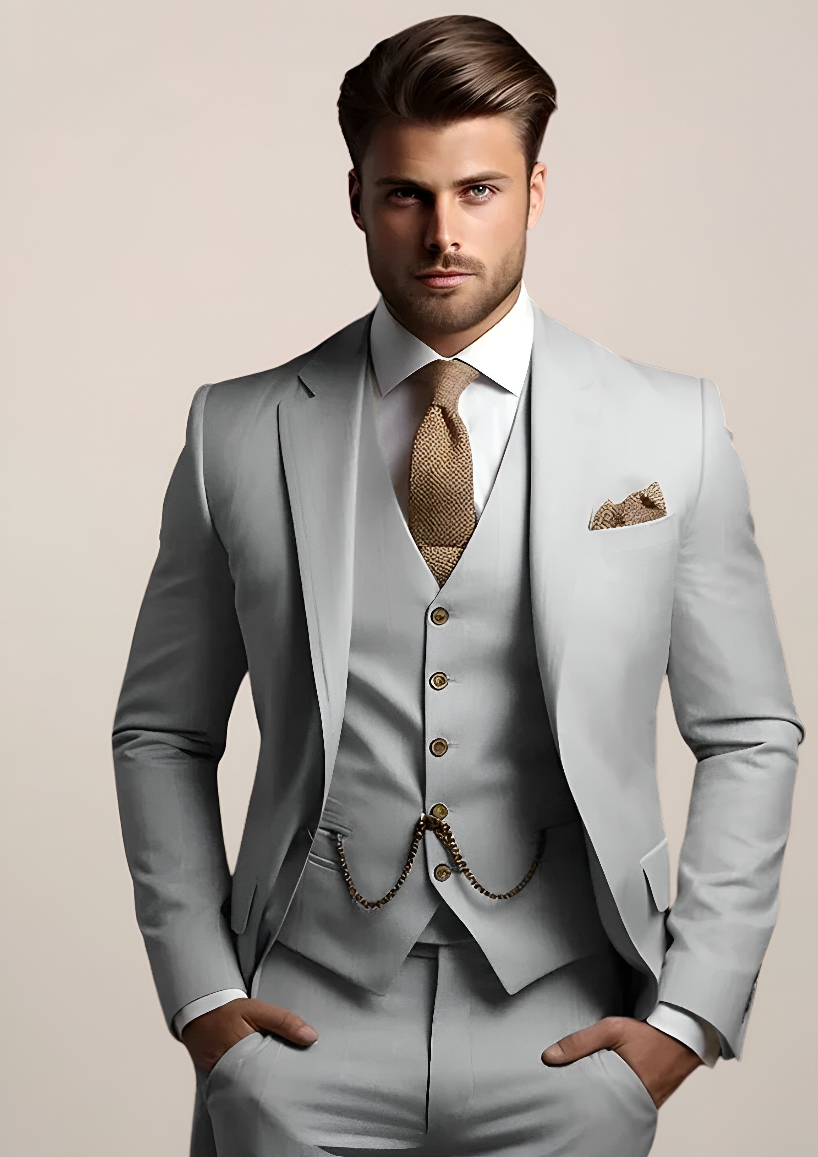 Men’s Slim Fit Suit | 3-Piece Wedding Tuxedo