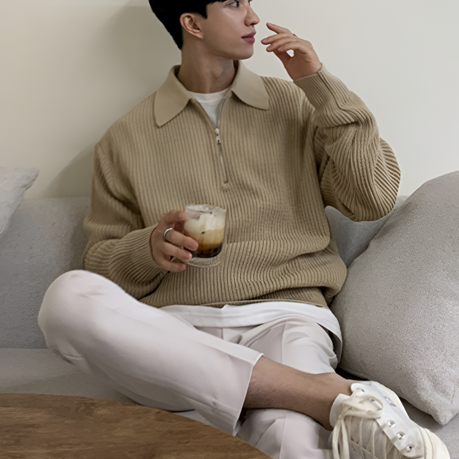 Half Zip Jumper | Men's Winter Modern Aesthetic