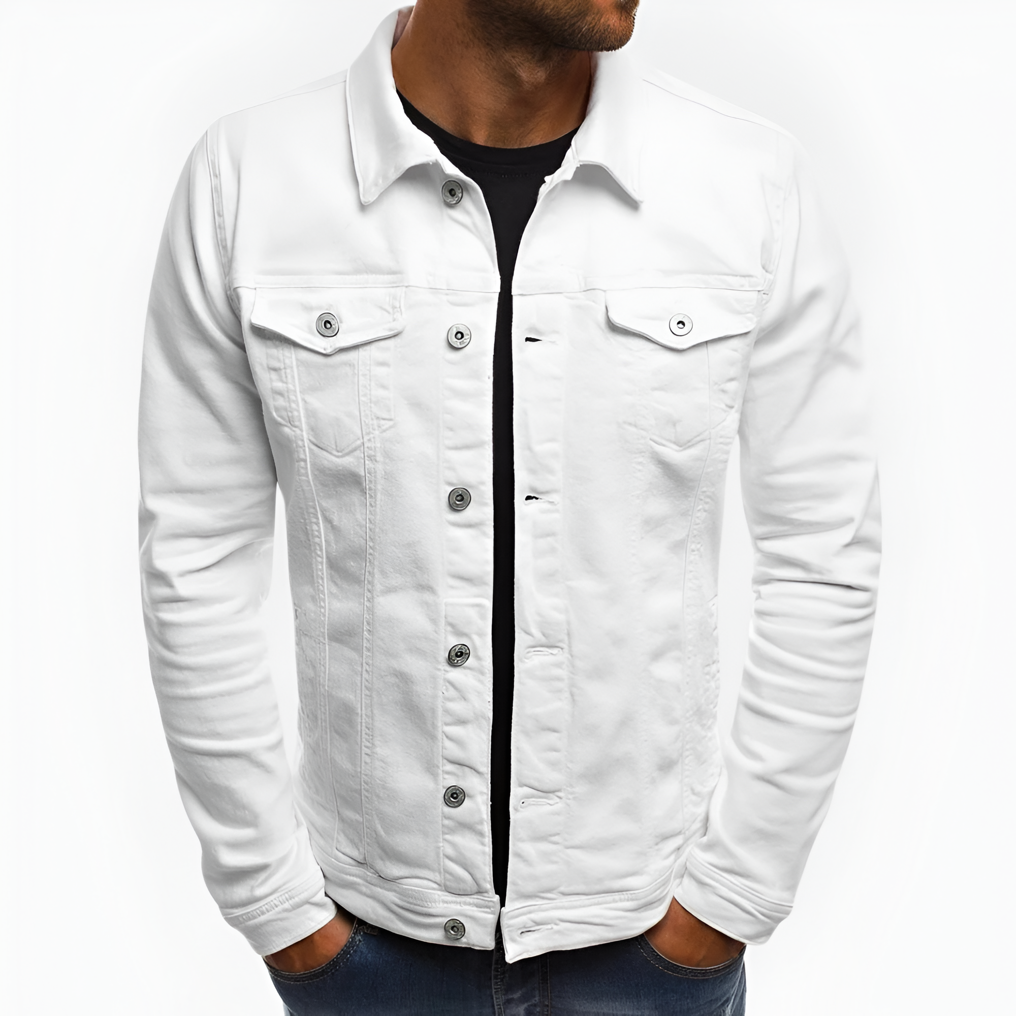 Trucker Denim Jacket | Men's Casual Button Front