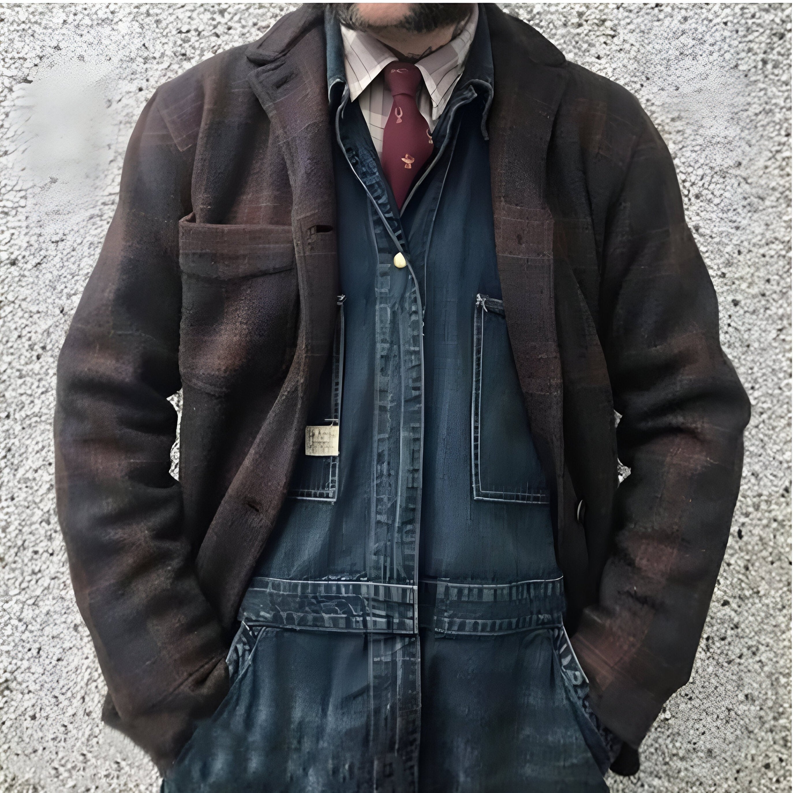 Retro Checkered Lapel Jacket | Men's Loose Fit