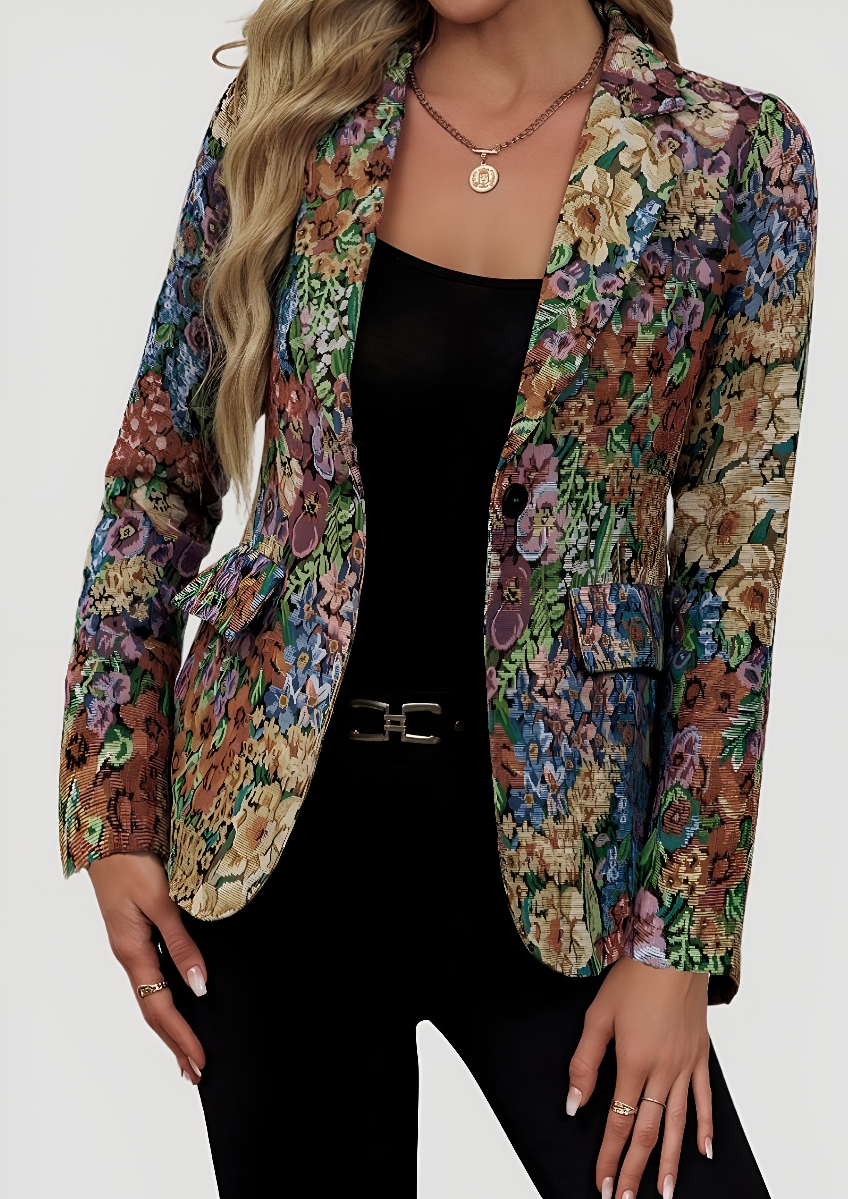 Vintage Floral Blazer | Women's Tapestry Jacket