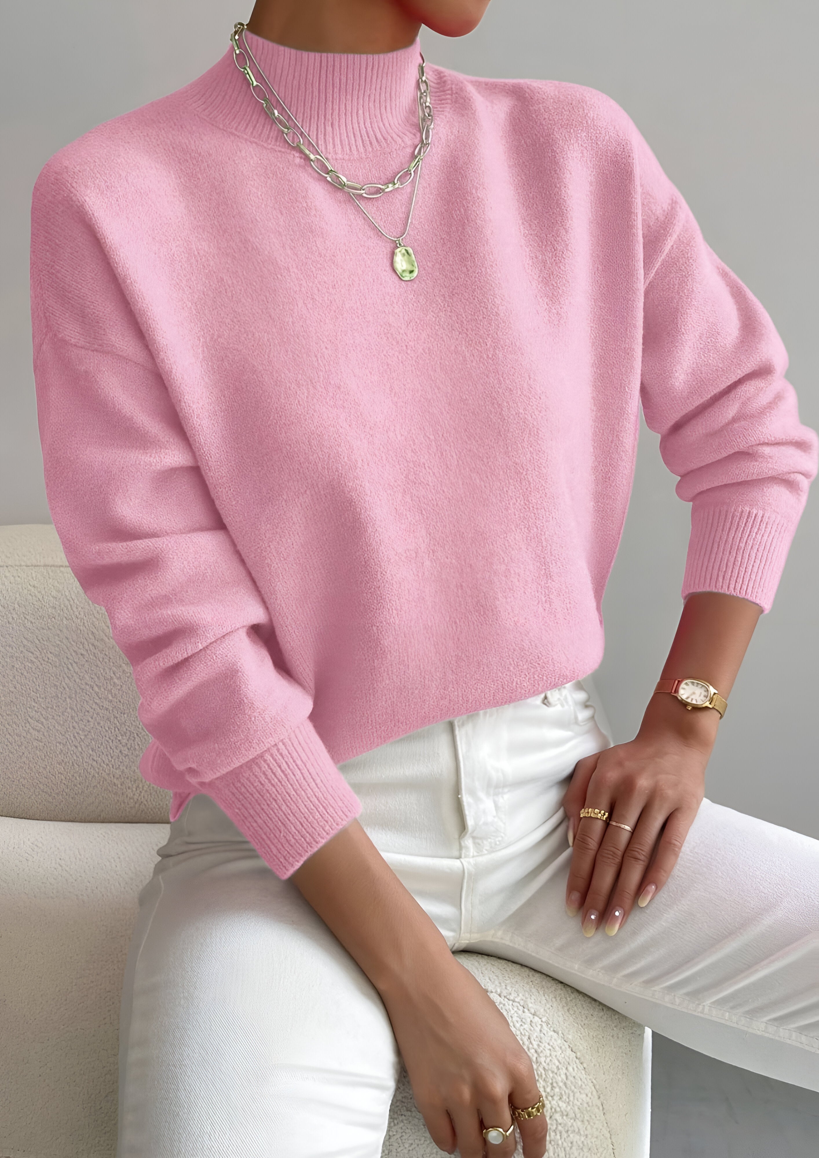 Women's Turtle Neck Jumper | Long Sleeve Casual Wear